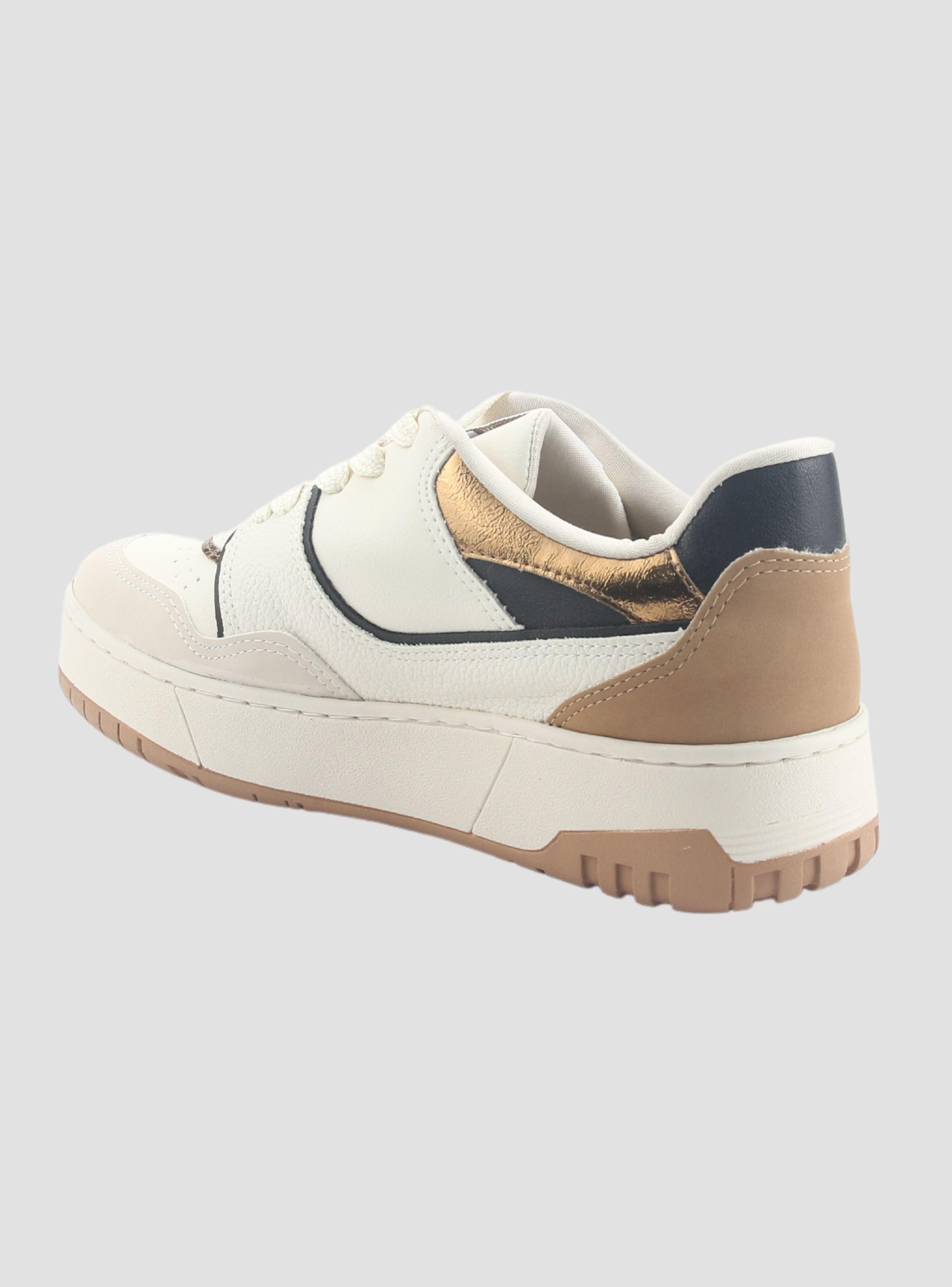 Zapatilla Via Marte Mujer 042-004-06 Beige Casual-3
