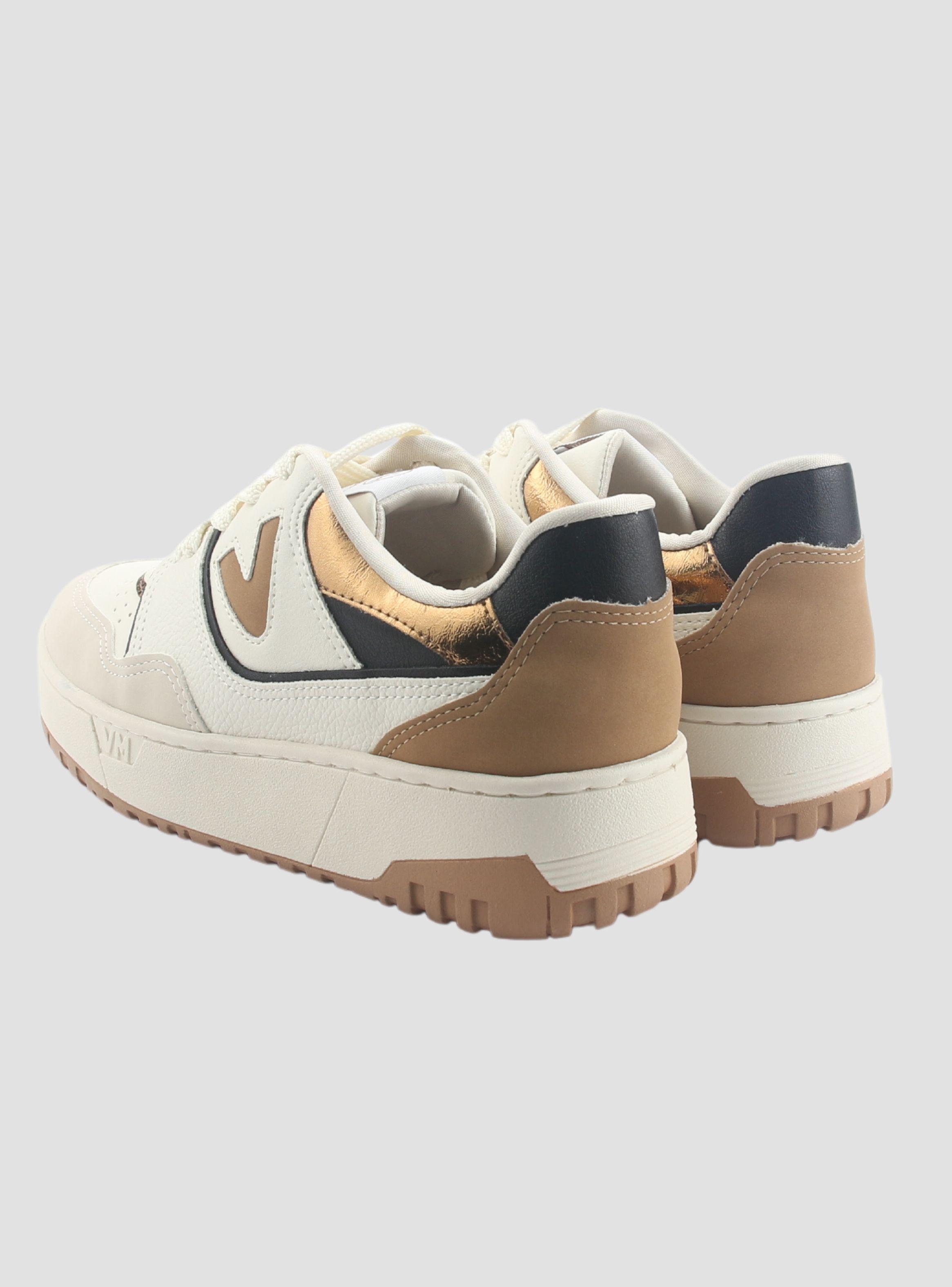 Zapatilla Via Marte Mujer 042-004-06 Beige Casual-5