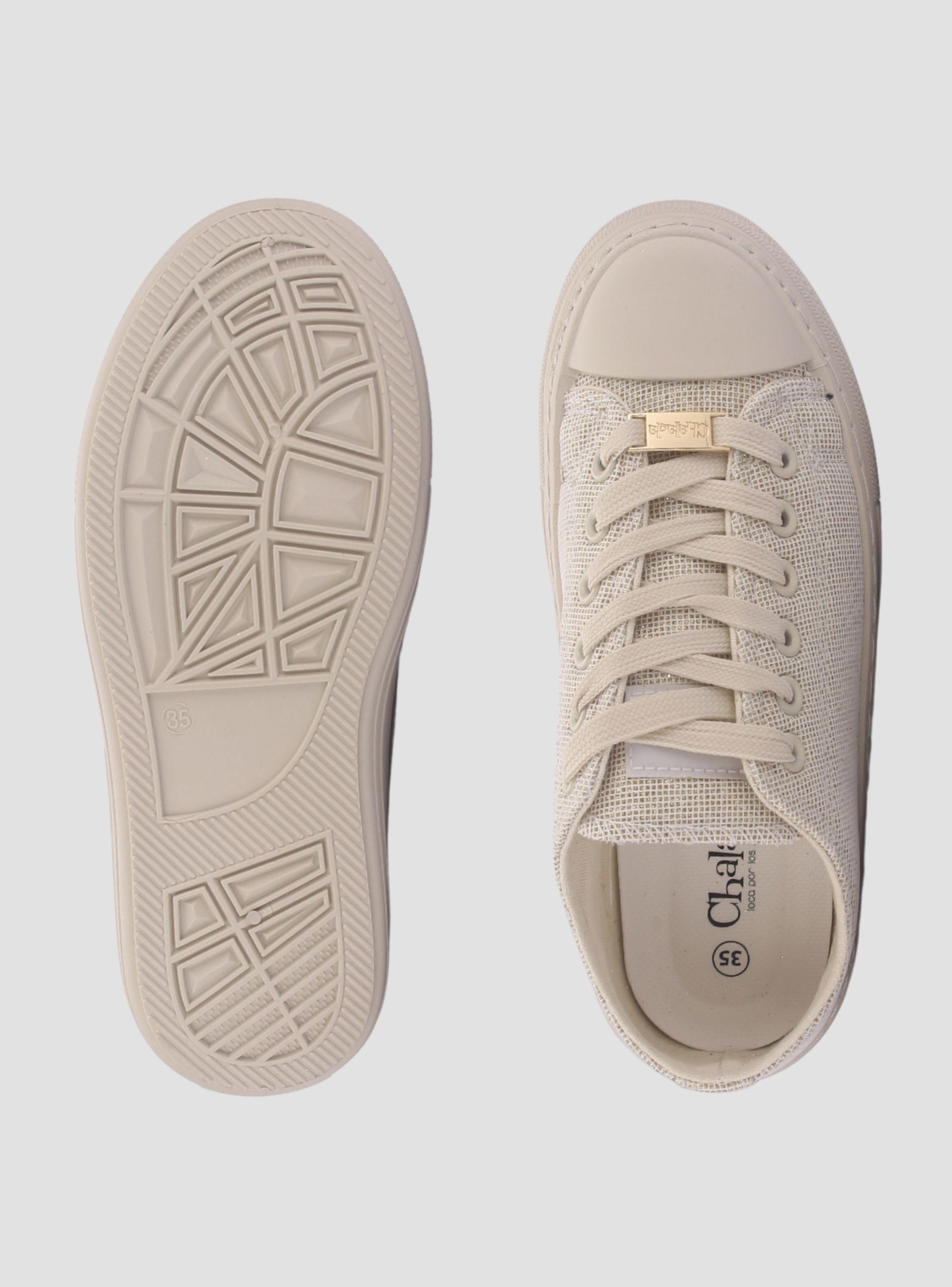 Zapatilla Mujer Chalada Clu-16 Beige Urbano-6