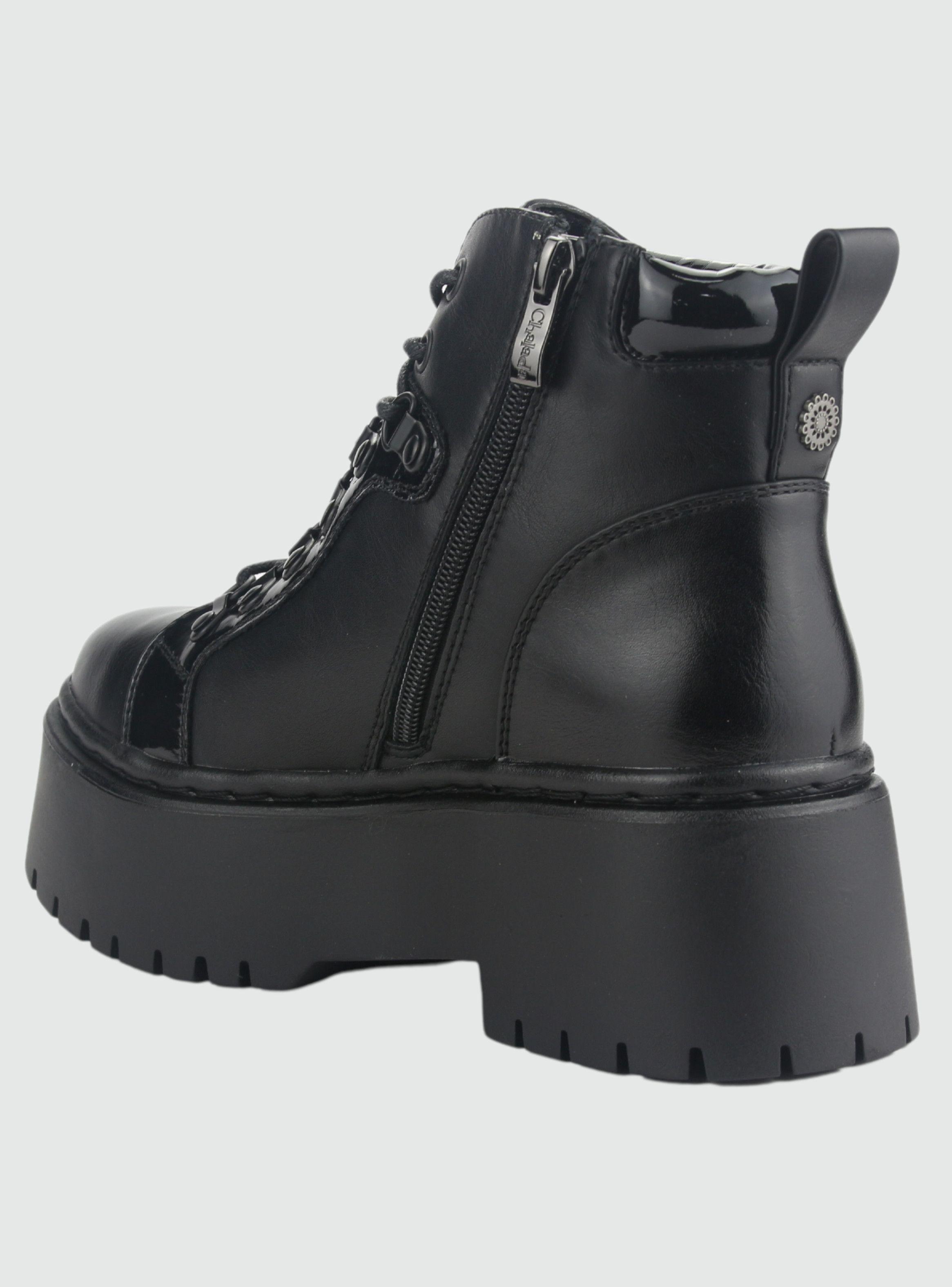 Botin Chalada Mujer Rust-21 Negro Plataforma-3
