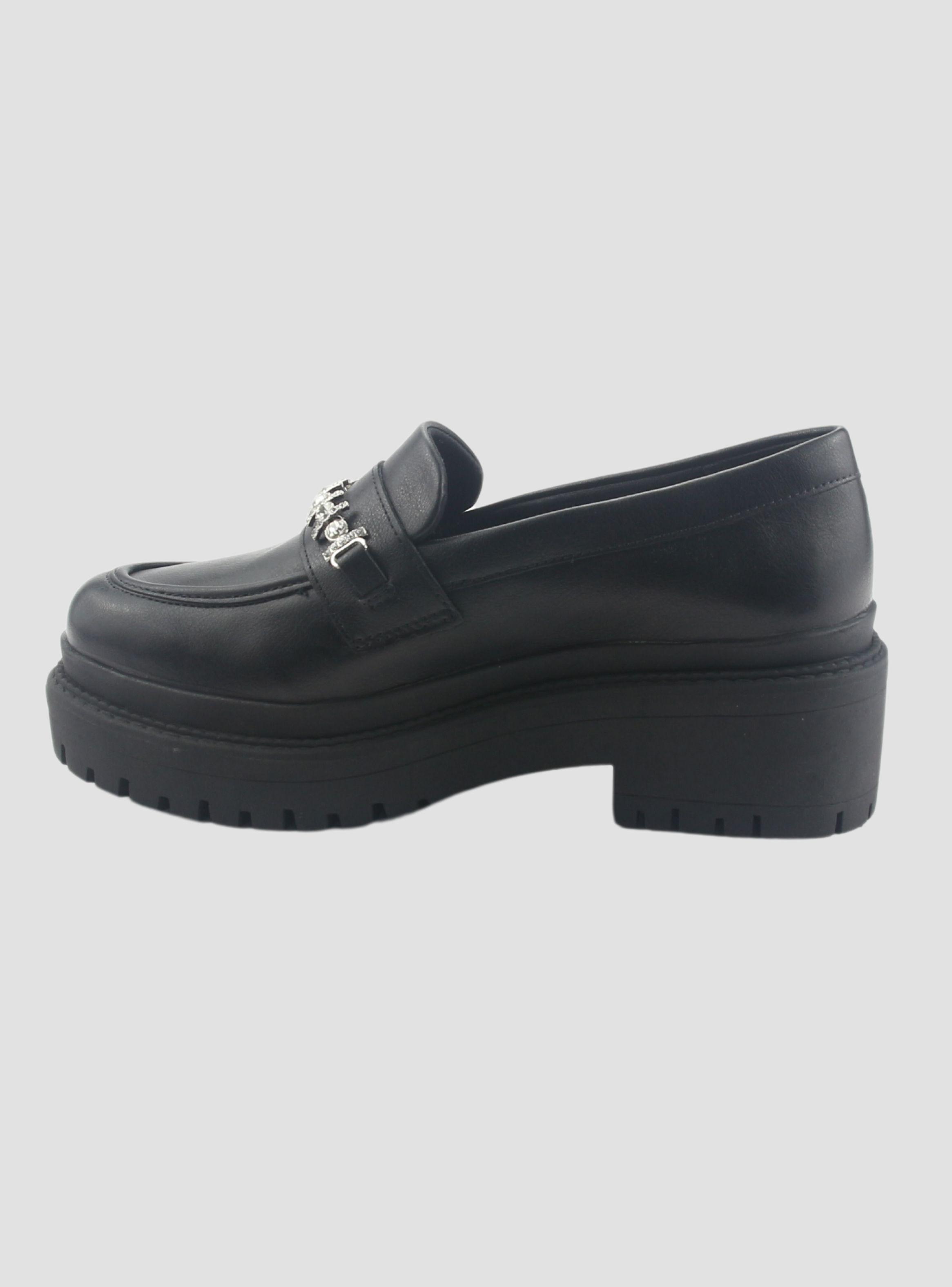 Mocasin Via Marte Mujer 013-003-01 Negro Casual-1