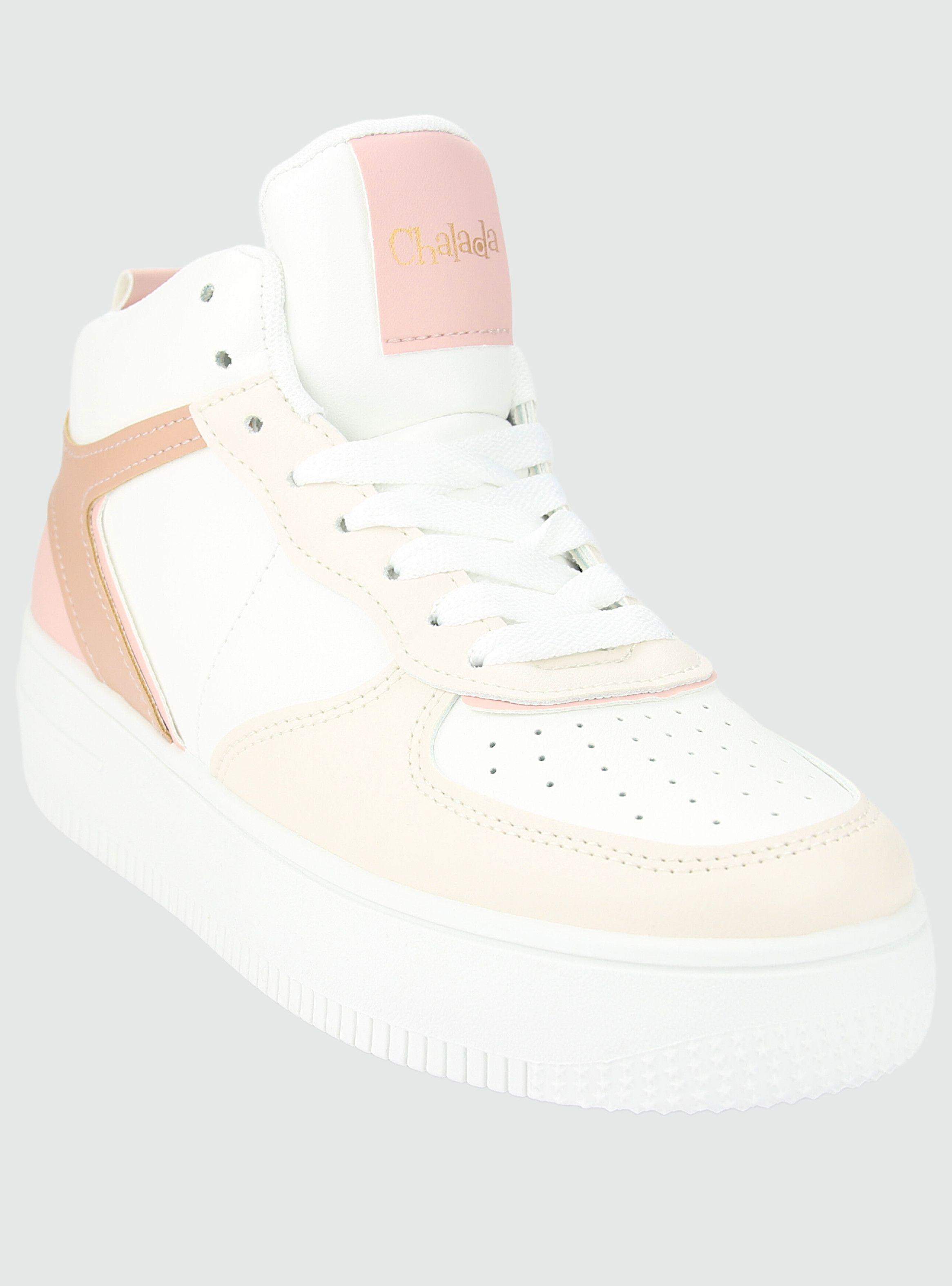 Zapatilla Chalada Mujer Joggo-5 Blanco Rosado Urbano-2