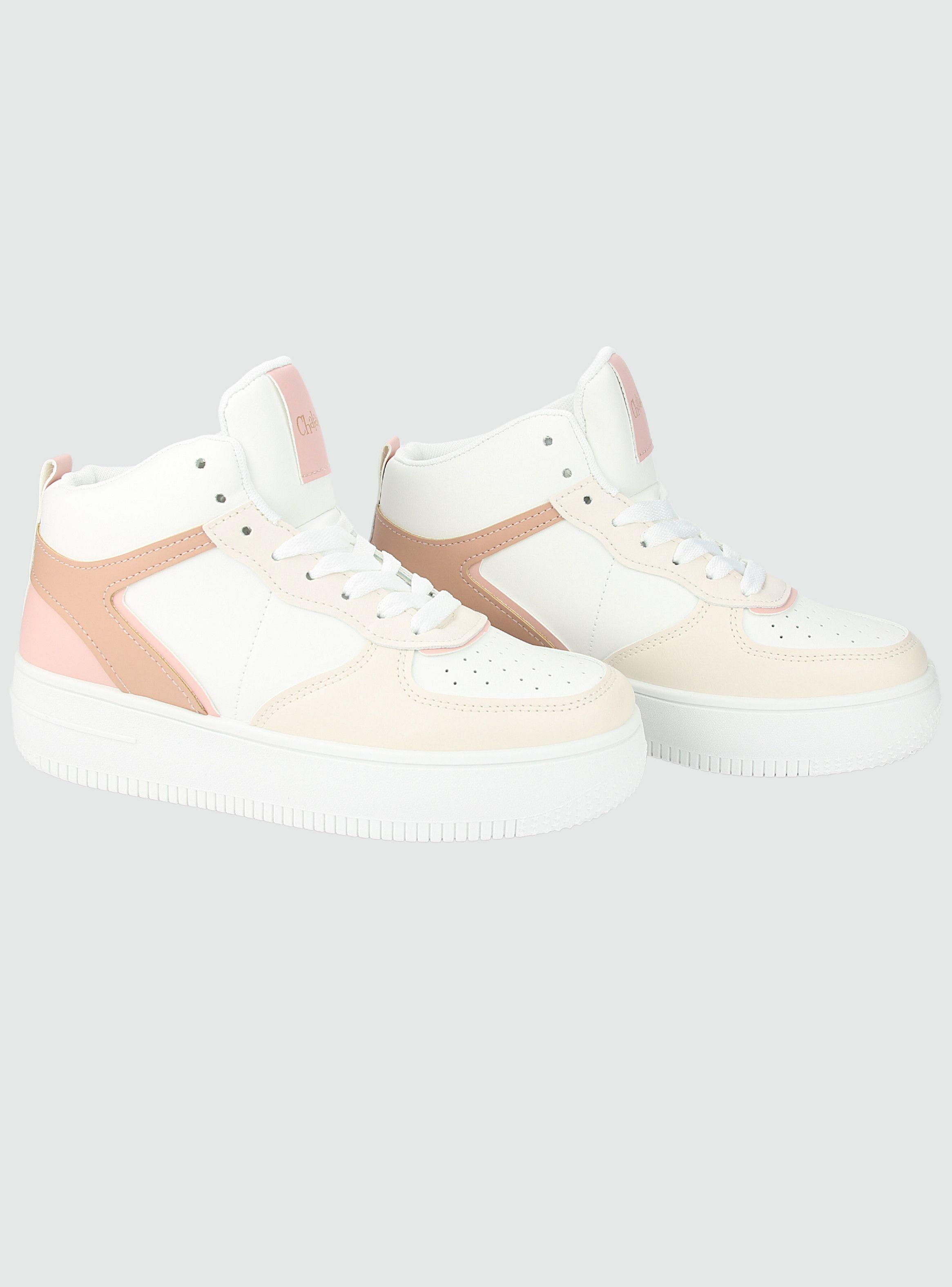 Zapatilla Chalada Mujer Joggo-5 Blanco Rosado Urbano-4