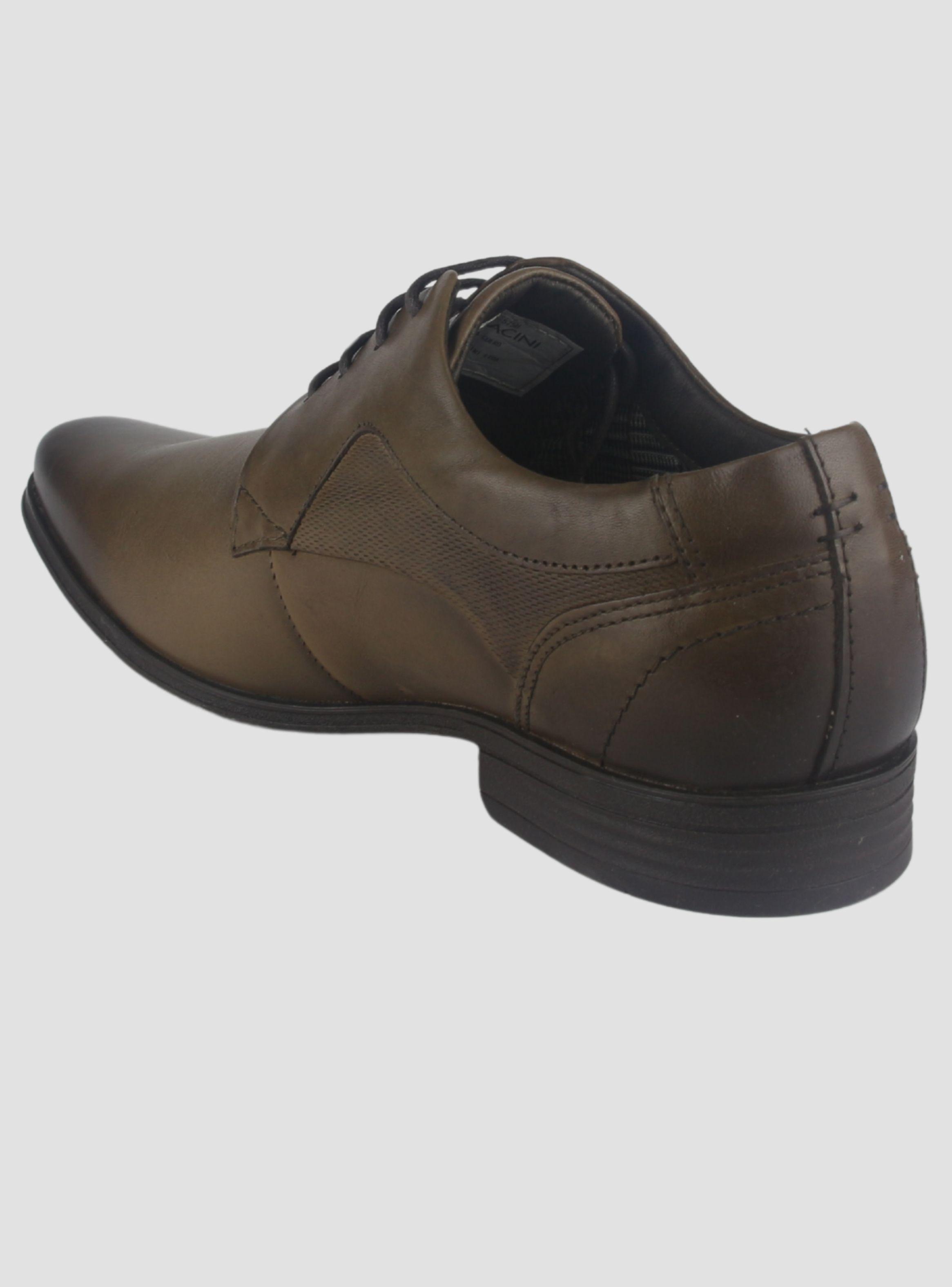 Zapato Ferracini Hombre 6067 Derby Café Oscuro Casual-3