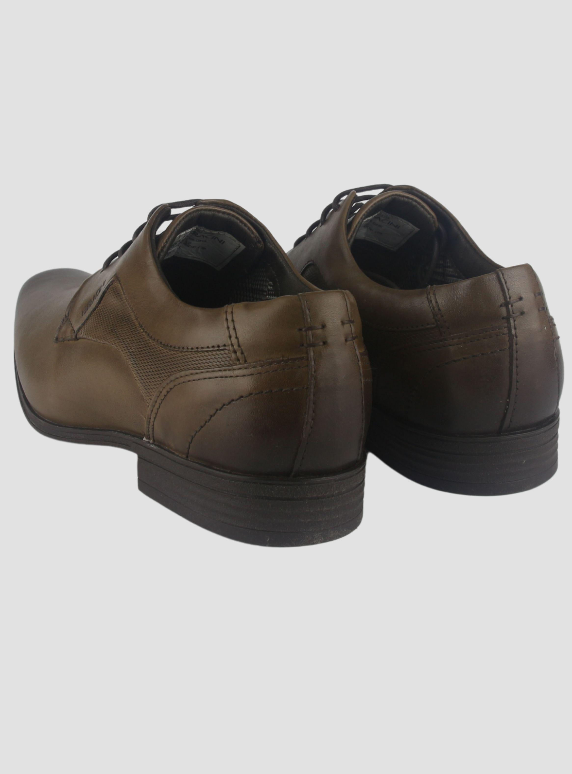 Zapato Ferracini Hombre 6067 Derby Café Oscuro Casual-5