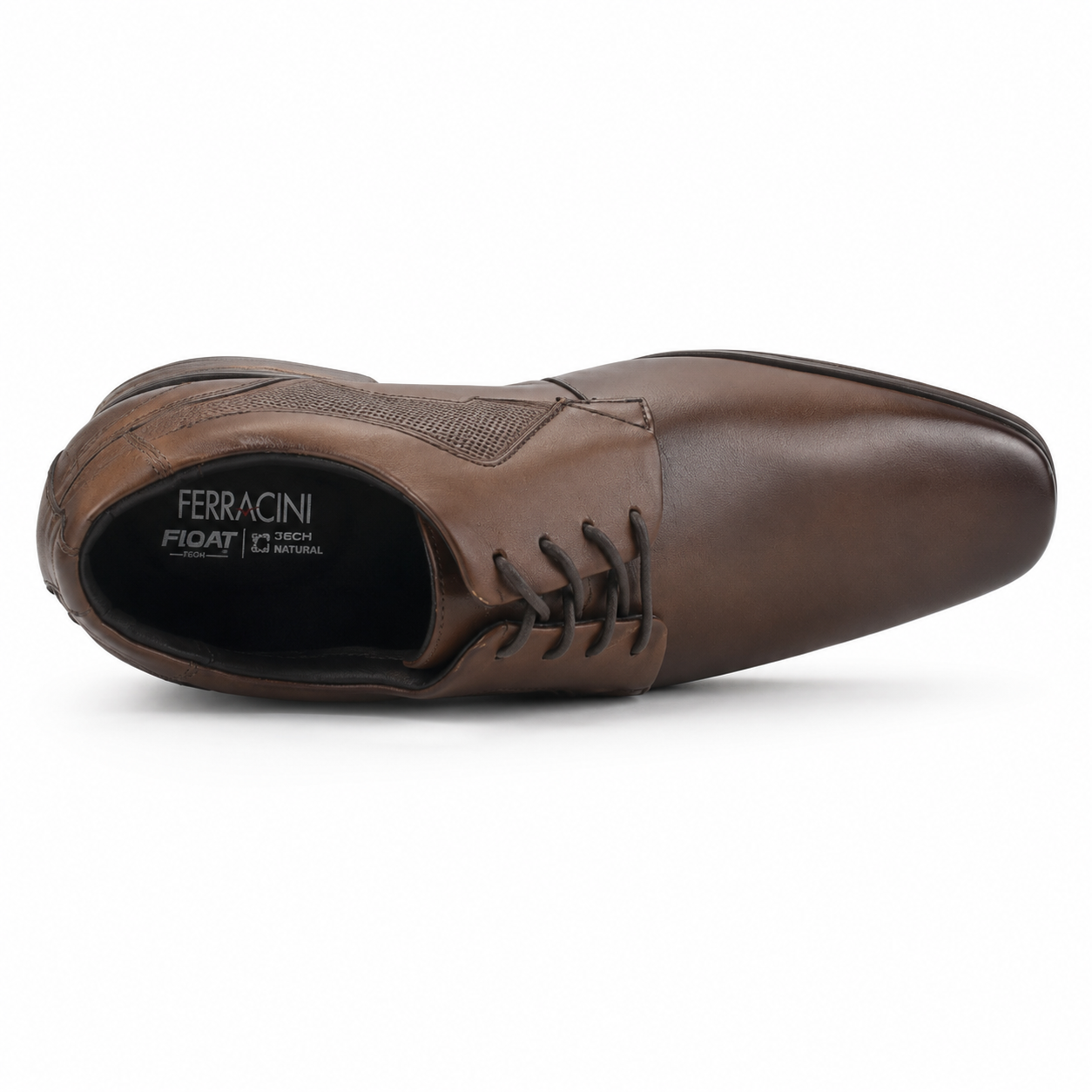 Zapato Ferracini Hombre 6067 Derby Café Oscuro Casual-4
