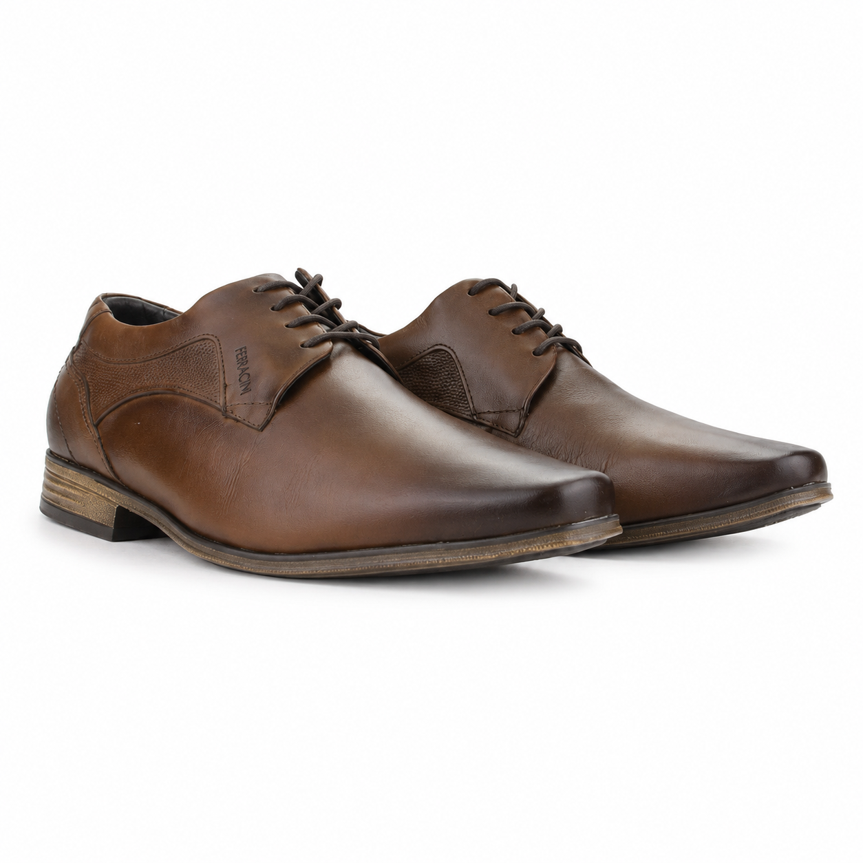 Zapato Ferracini Hombre 6067 Derby Café Oscuro Casual-6
