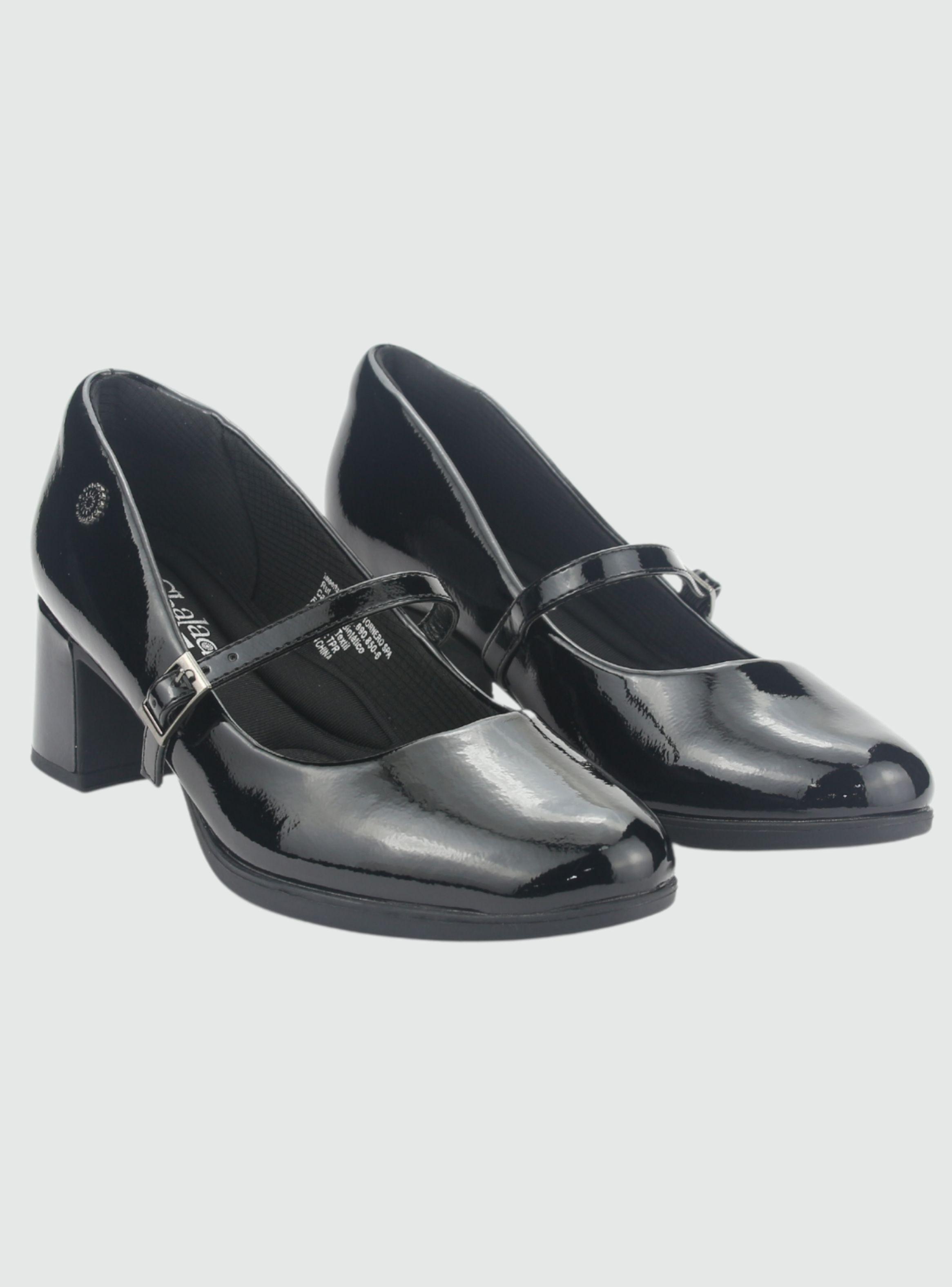 Zapato Chalada Mujer Fita-2 Negro Casual-4
