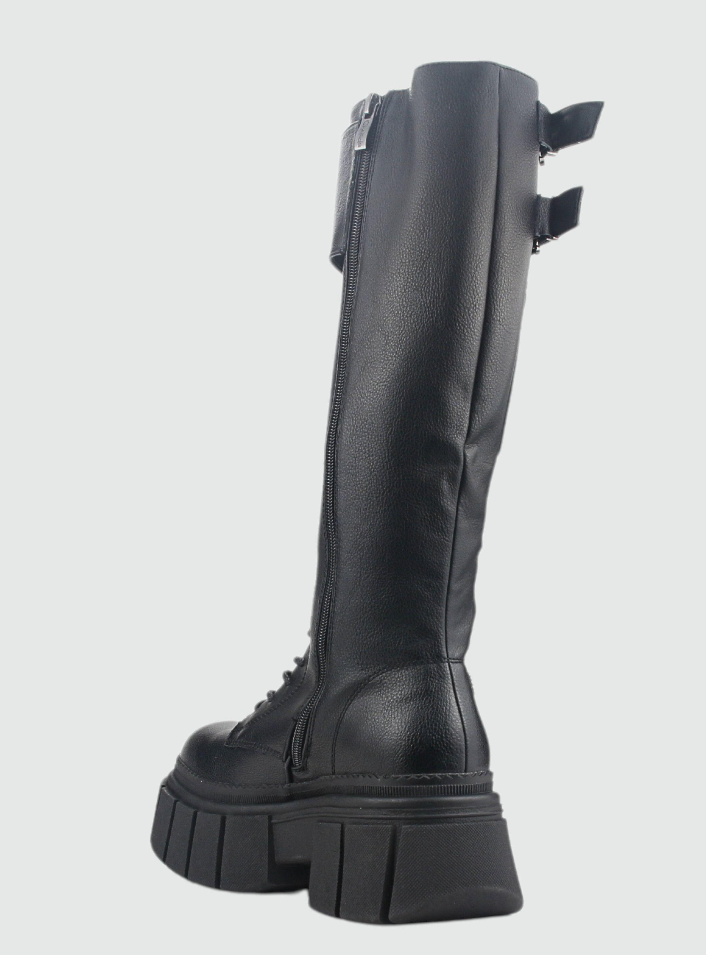 Bota Chalada Mujer Bresh-4 Negro Plataforma-3