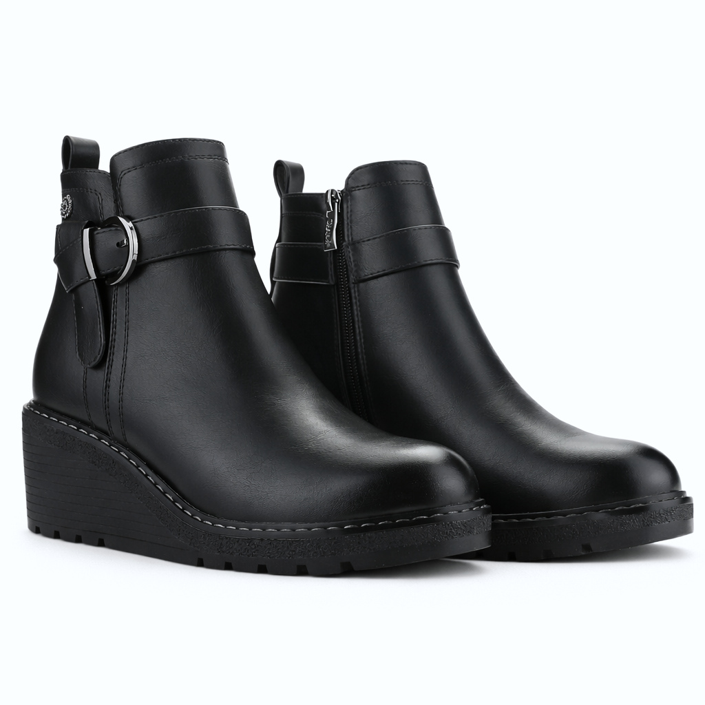 Botin Negro Mujer Casual Chalada Weding-4