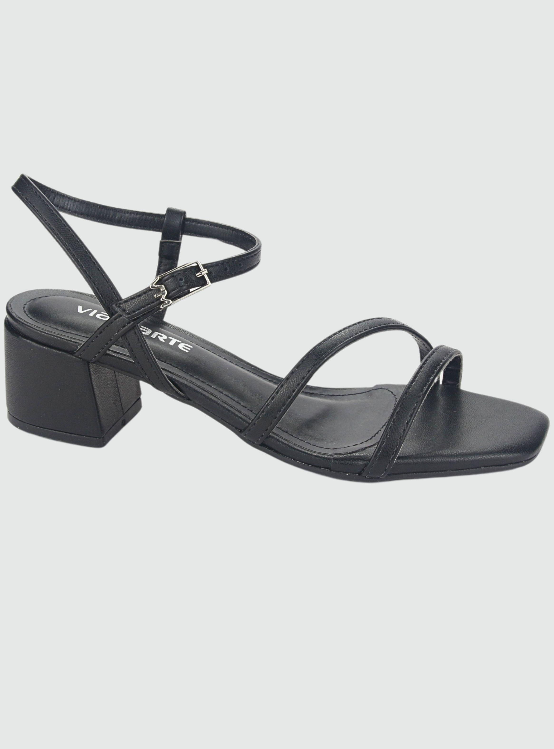 Sandalia Via Marte Mujer 23-9801 N Preto Casual-0