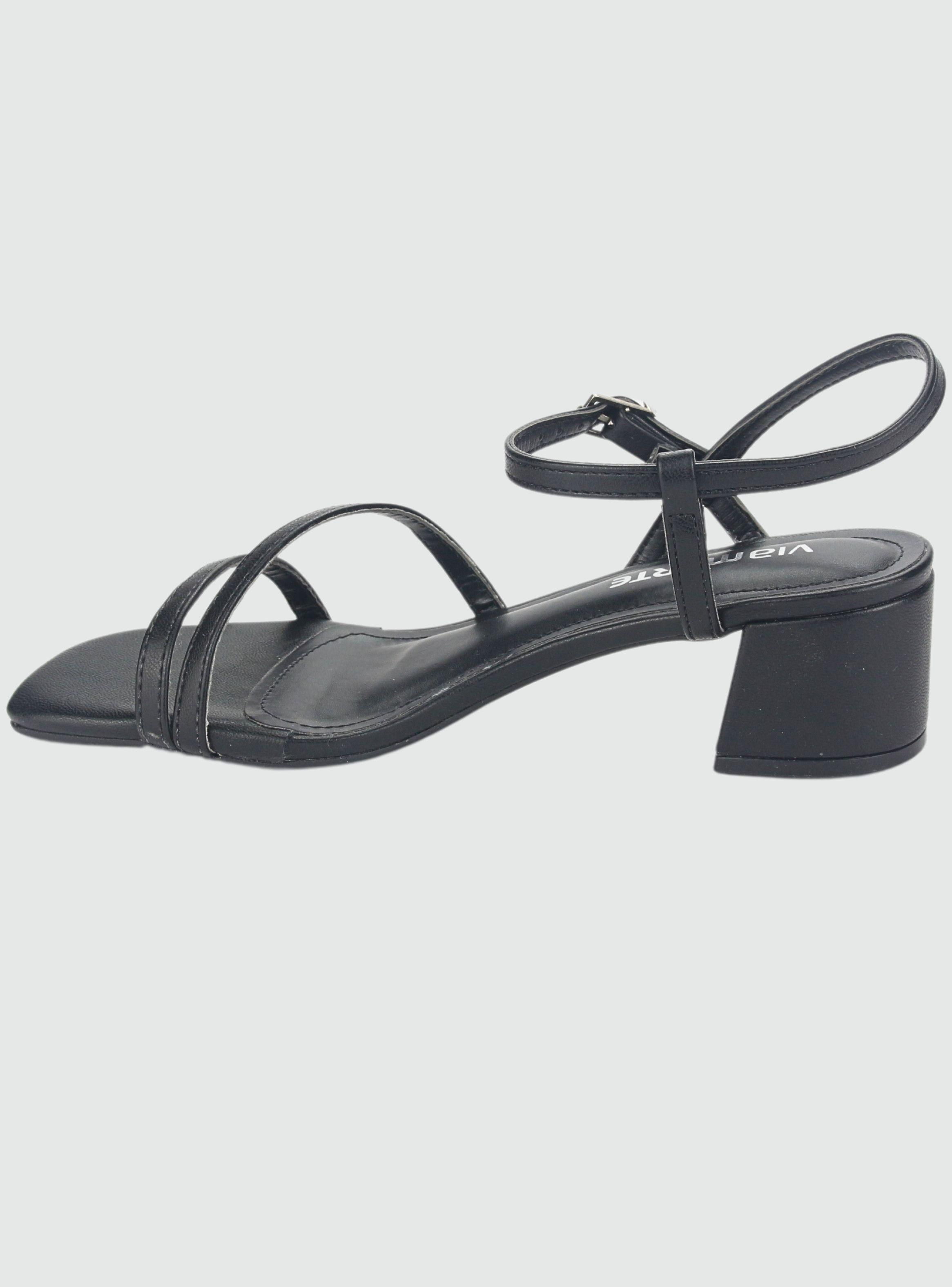 Sandalia Via Marte Mujer 23-9801 N Preto Casual-1