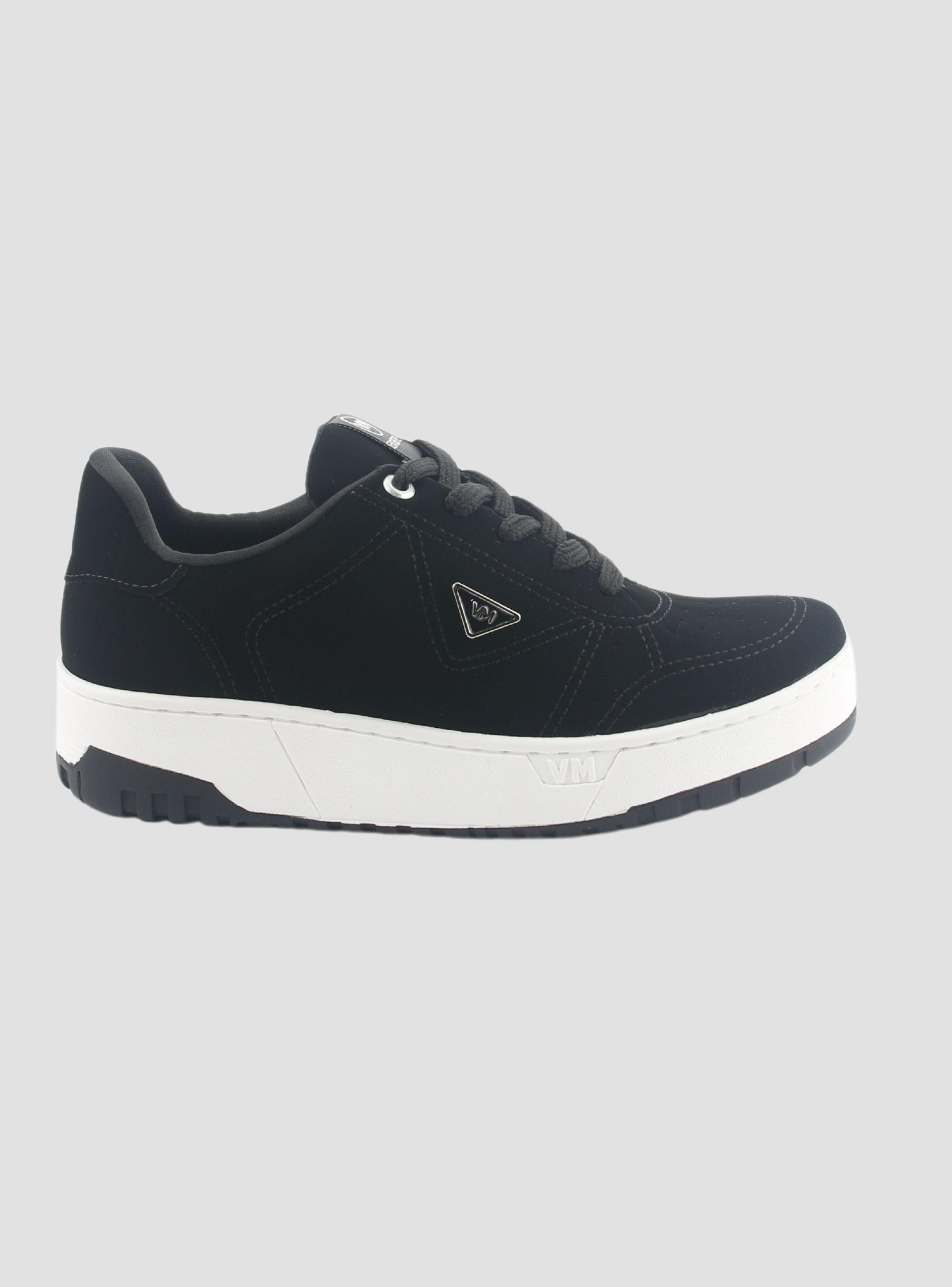 Zapatilla Via Marte Mujer 042-008-01 Negro Casual-0