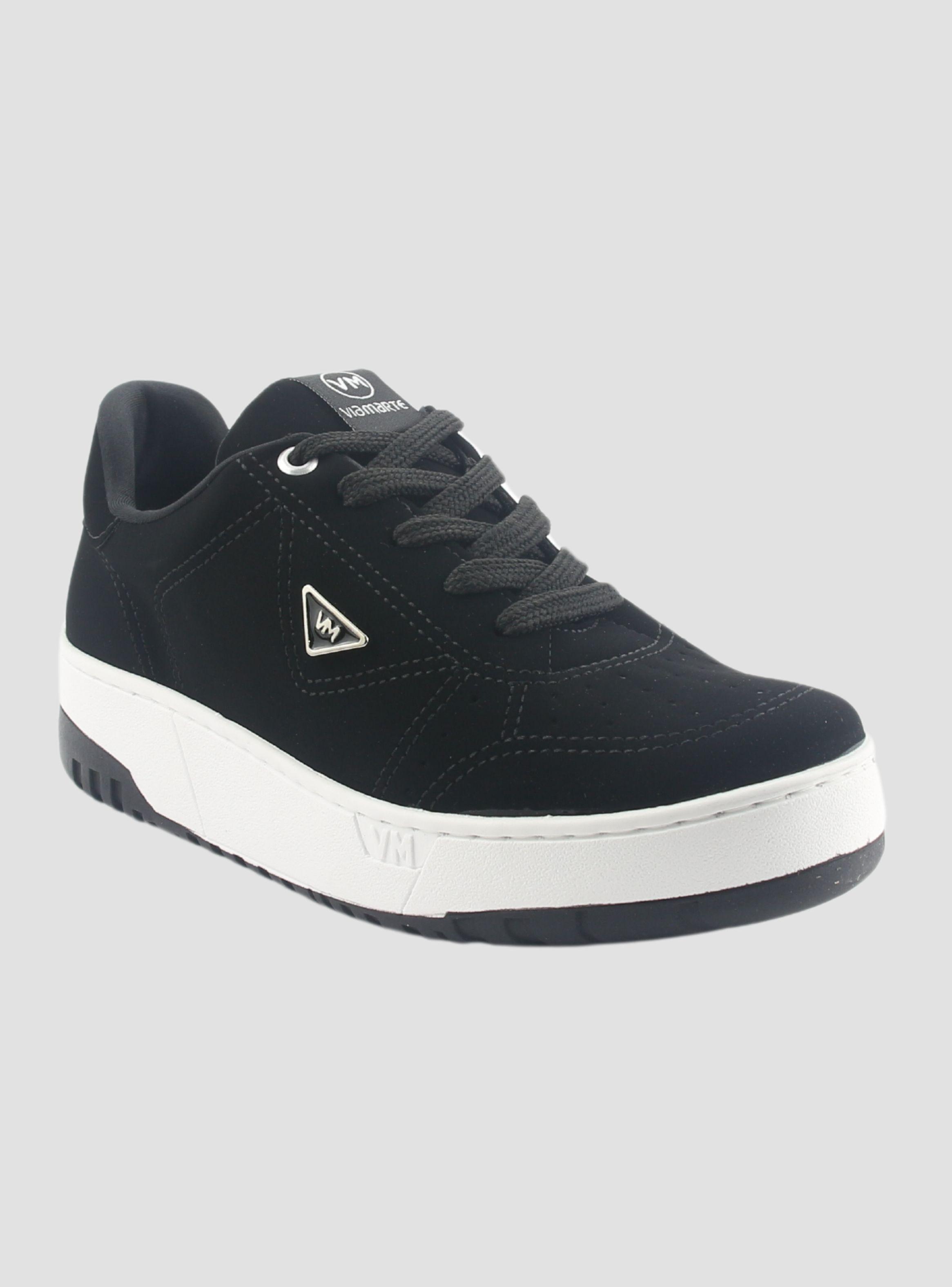 Zapatilla Via Marte Mujer 042-008-01 Negro Casual-2