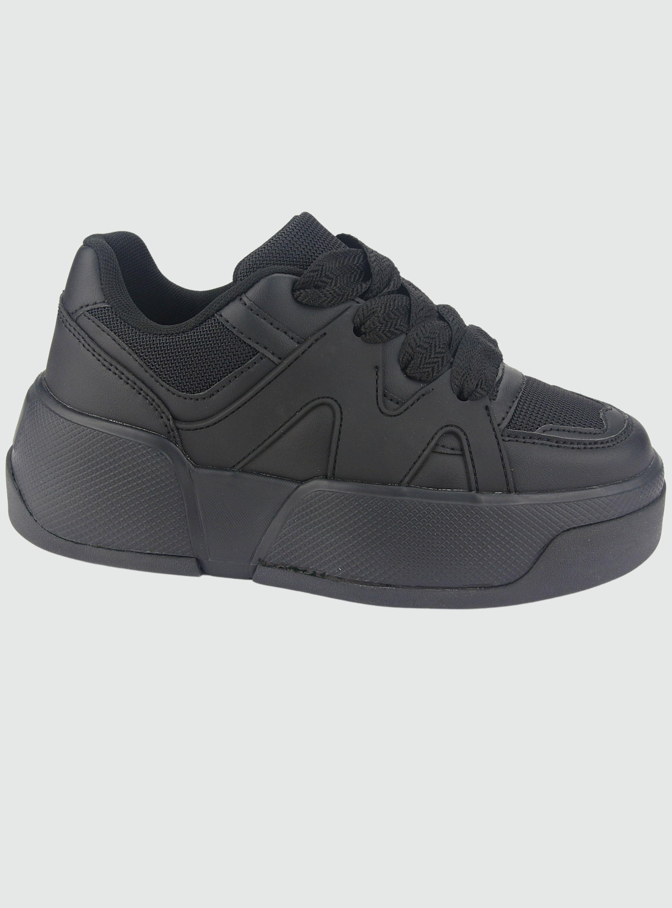 Zapatilla Chalada Mujer Nora-5 Negro Urbano-0