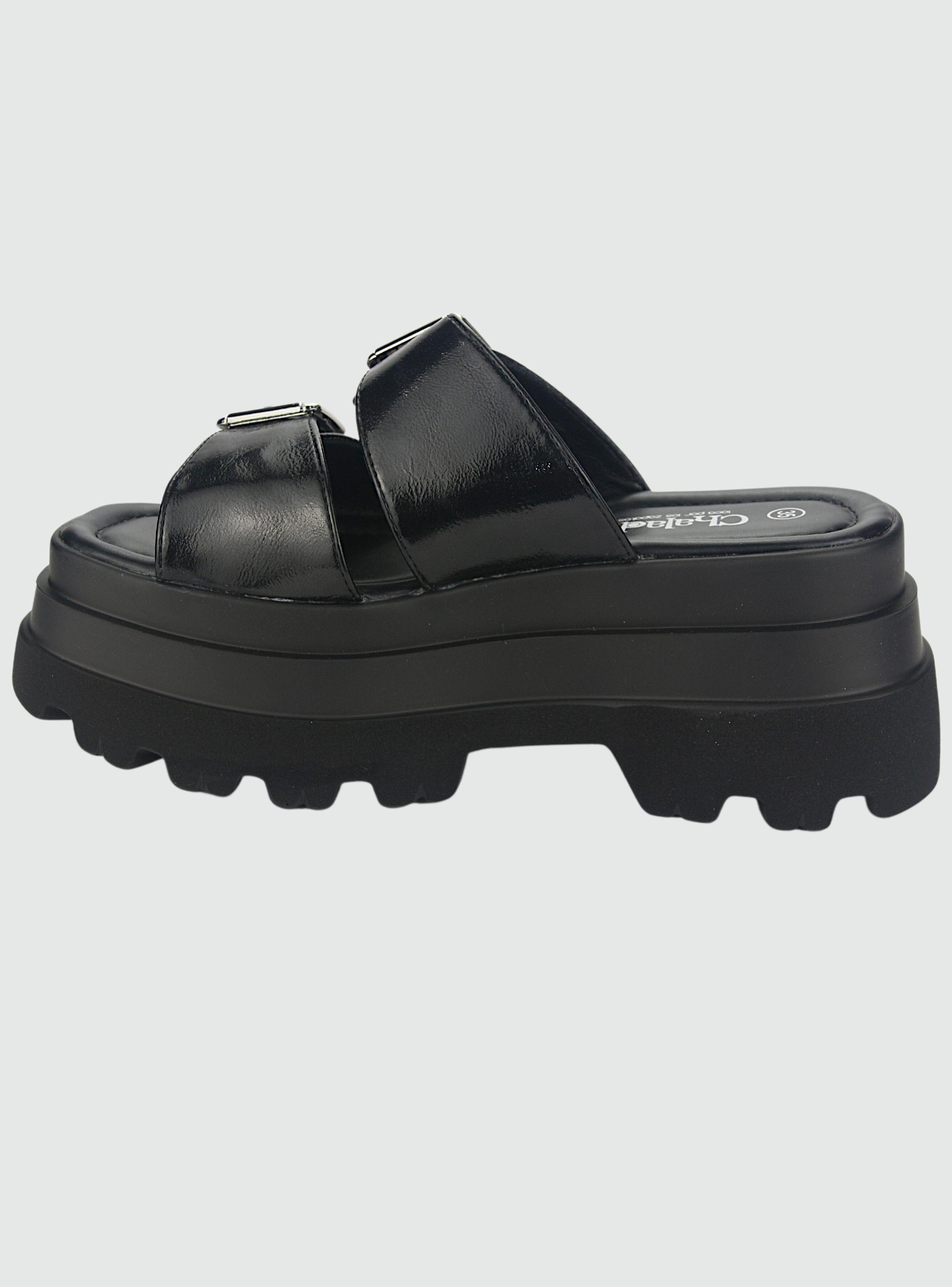 Sandalia Chalada Mujer Villa-10 Negro Casual-1