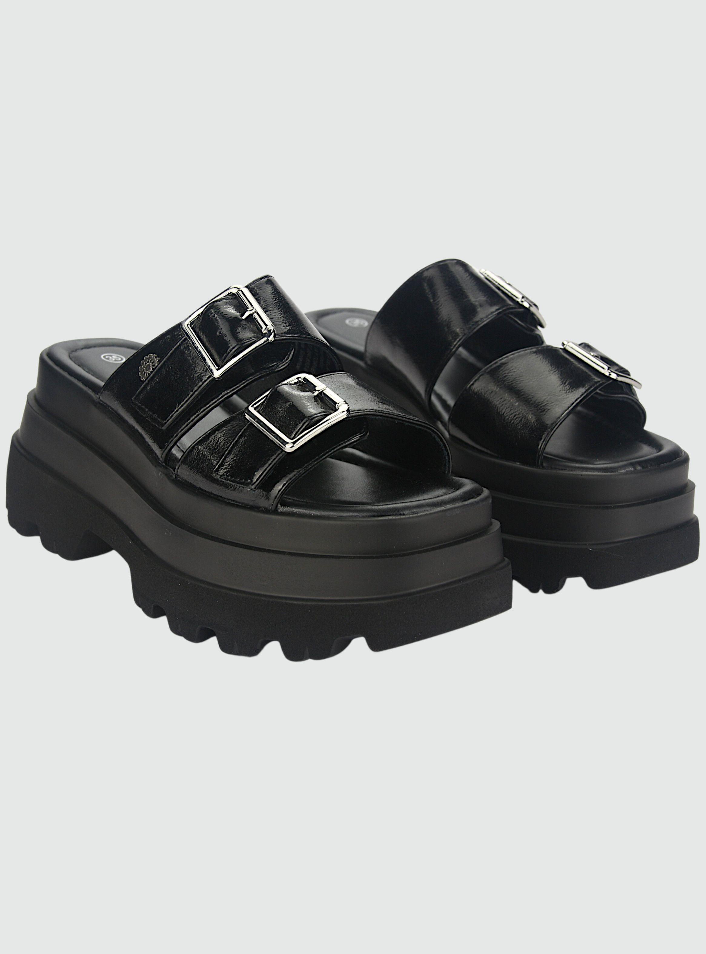 Sandalia Chalada Mujer Villa-10 Negro Casual-4