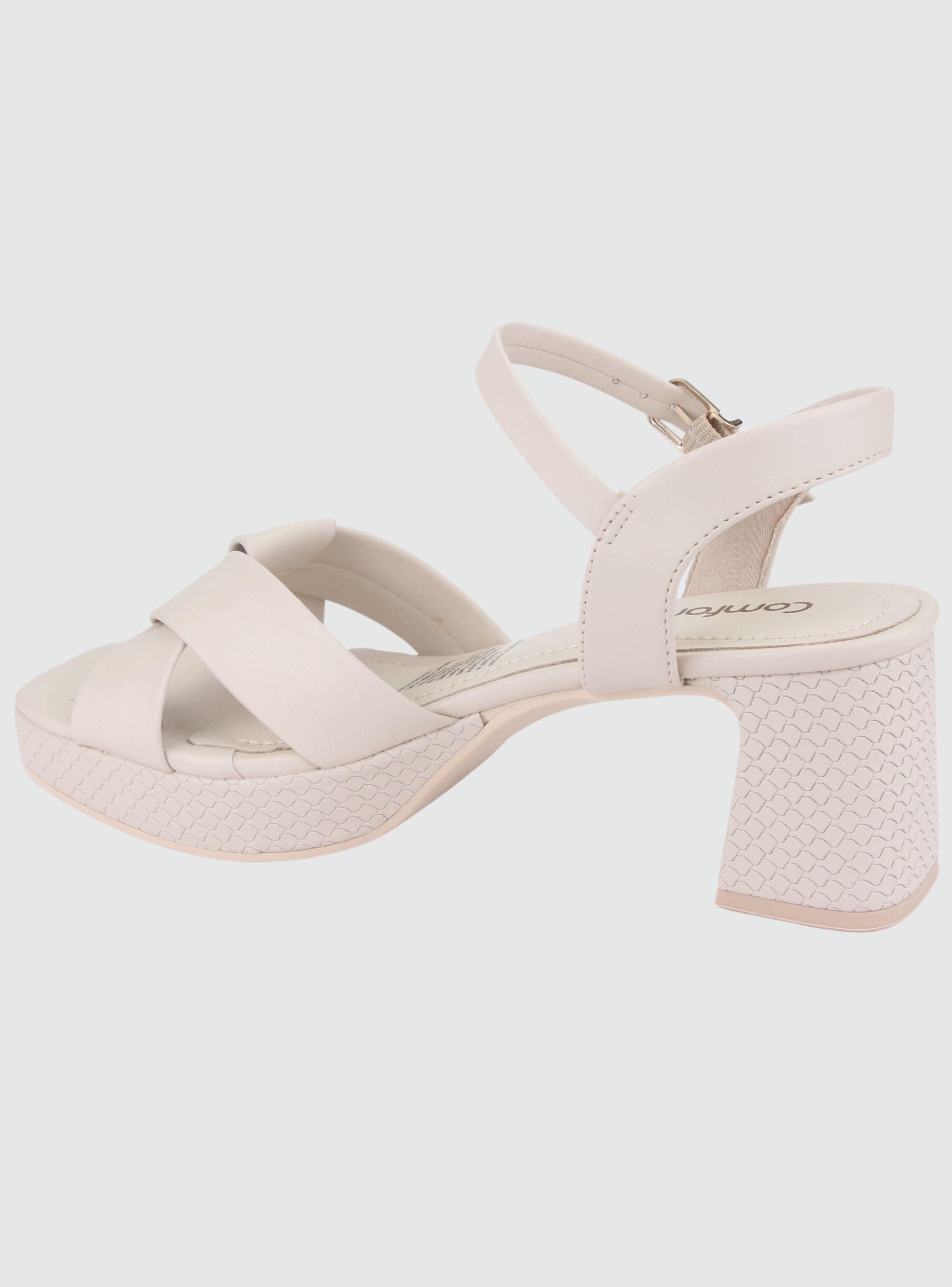 Sandalia Comfortflex Mujer 2277402 Beige Moda-1