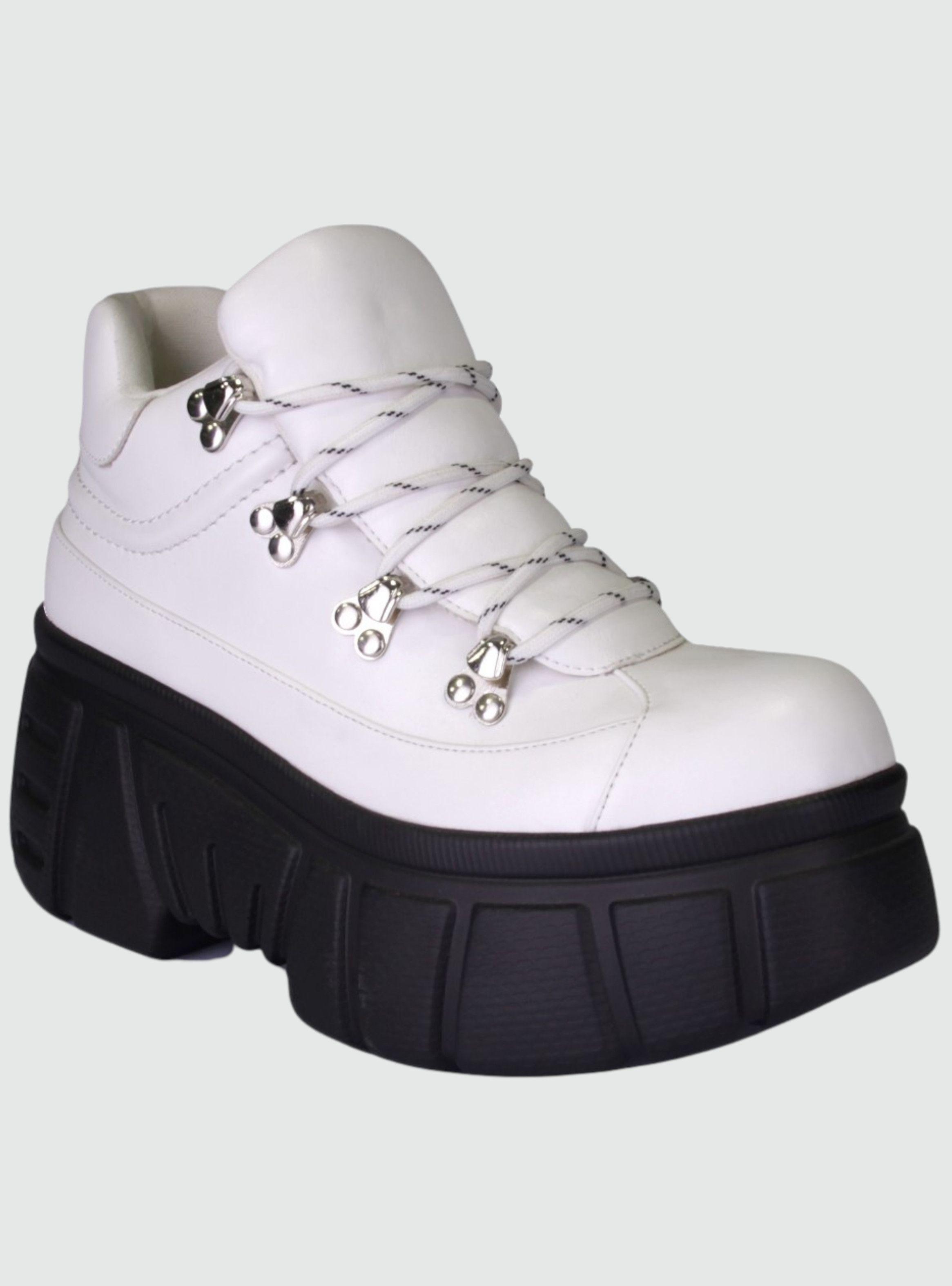 Botin Chalada Mujer Nrock-3 Blanco Plataforma-0