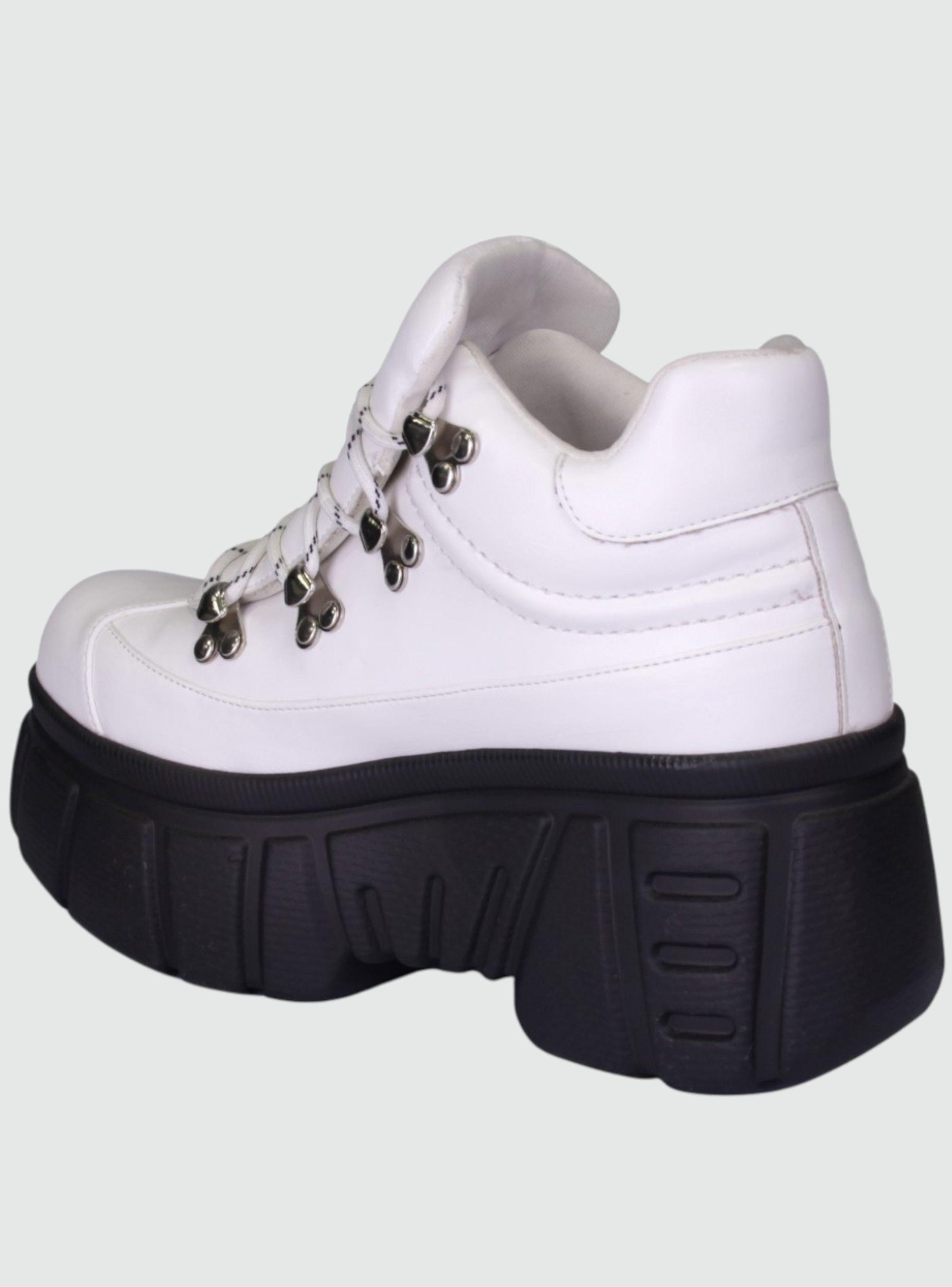 Botin Chalada Mujer Nrock-3 Blanco Plataforma-1