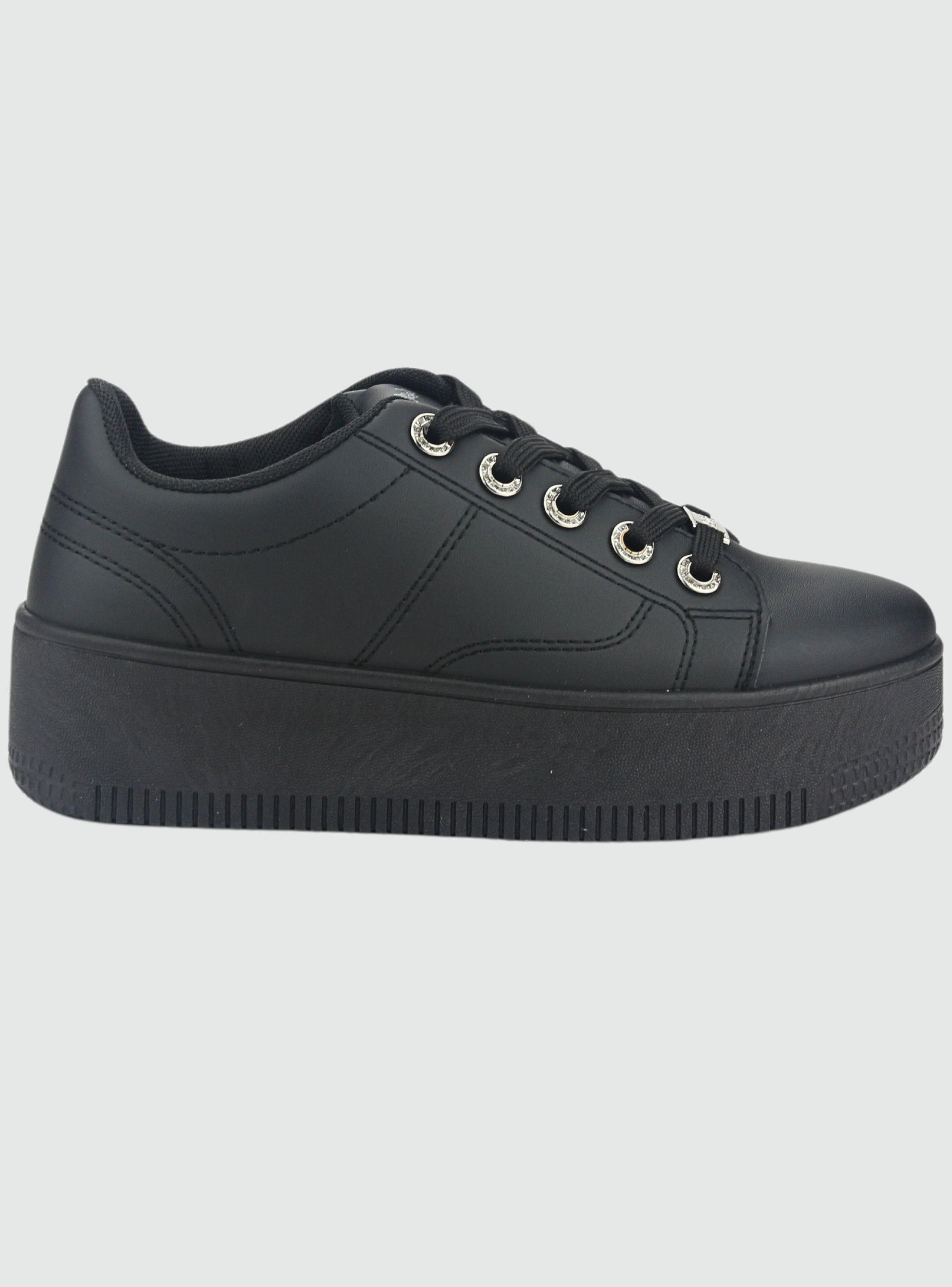 Zapatilla Chalada Mujer Metta-15 Negro Urbano-0