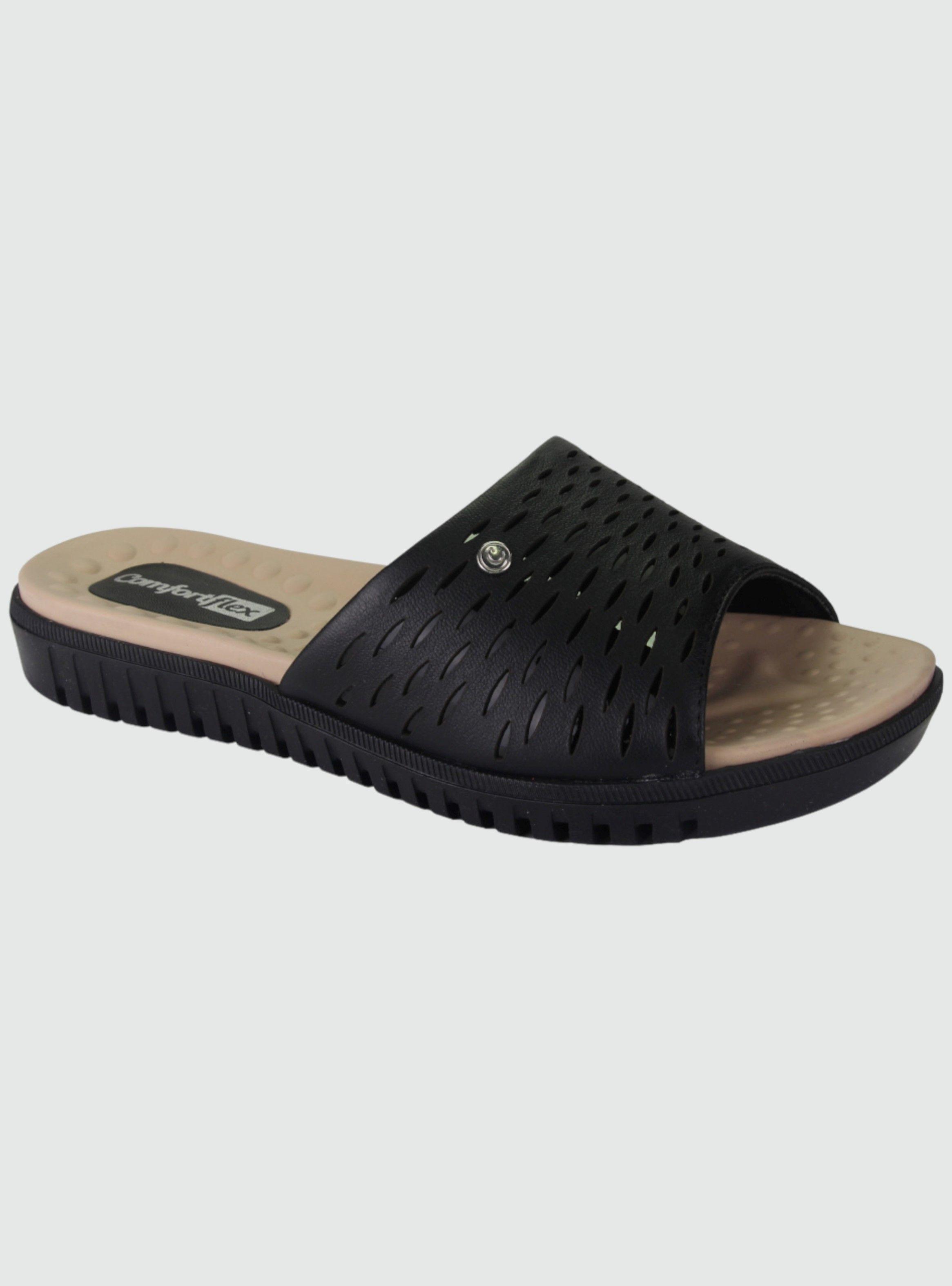 Sandalia Comfortflex Mujer 2145303 Negro Moda-0