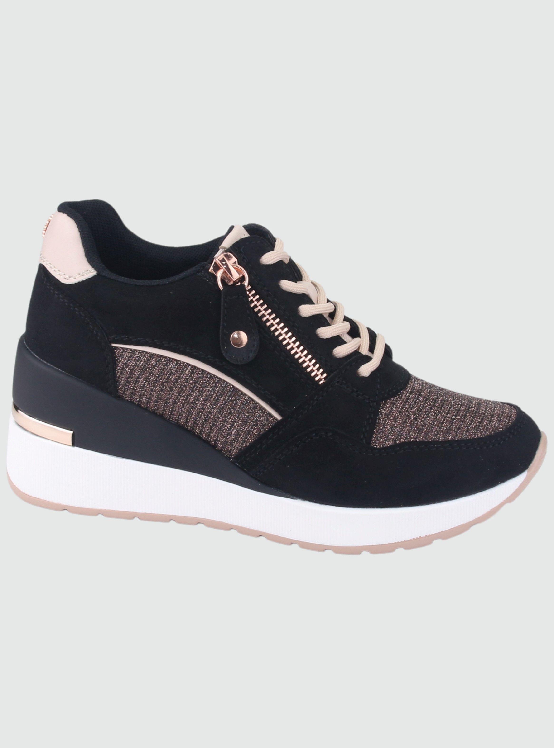 Zapatilla Chalada Mujer Bolden-5 Negro Urbano-0