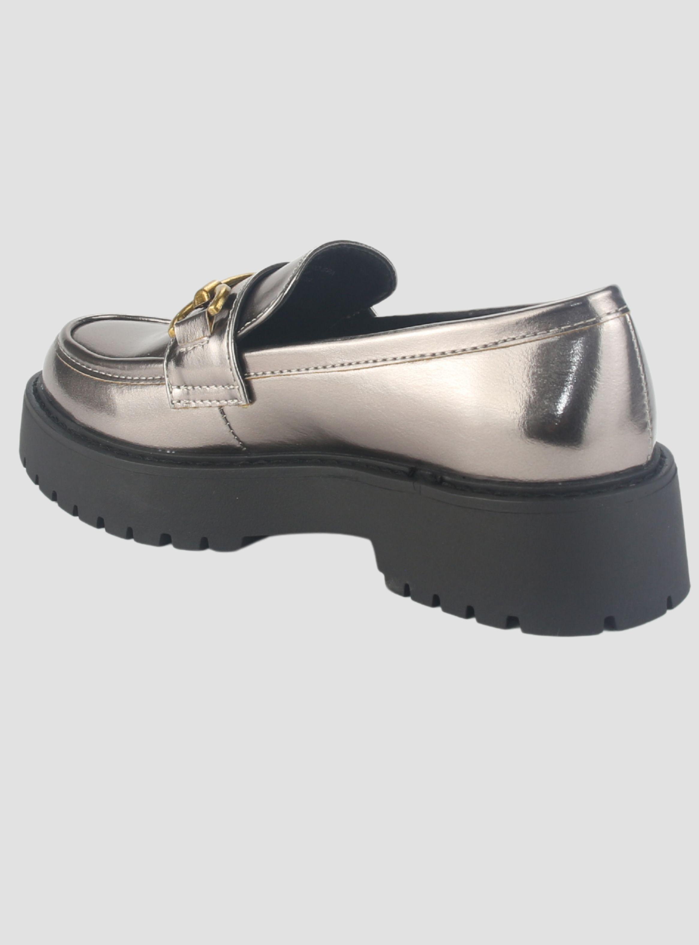 Mocasin Chalada Mujer Lenin-4 Plateado Casual-3