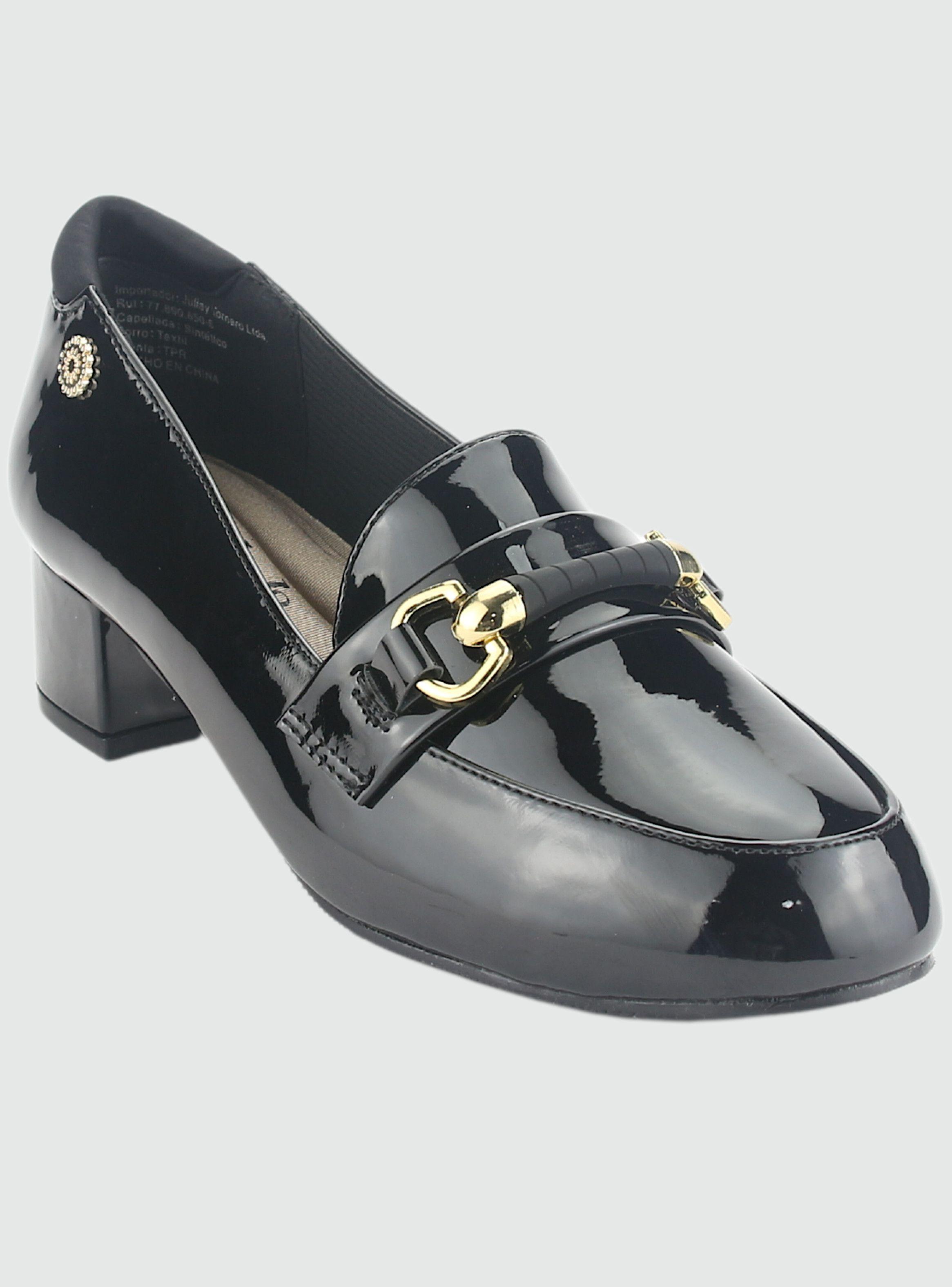 Mocasin Chalada Mujer Reyna-1 Negro Casual-2