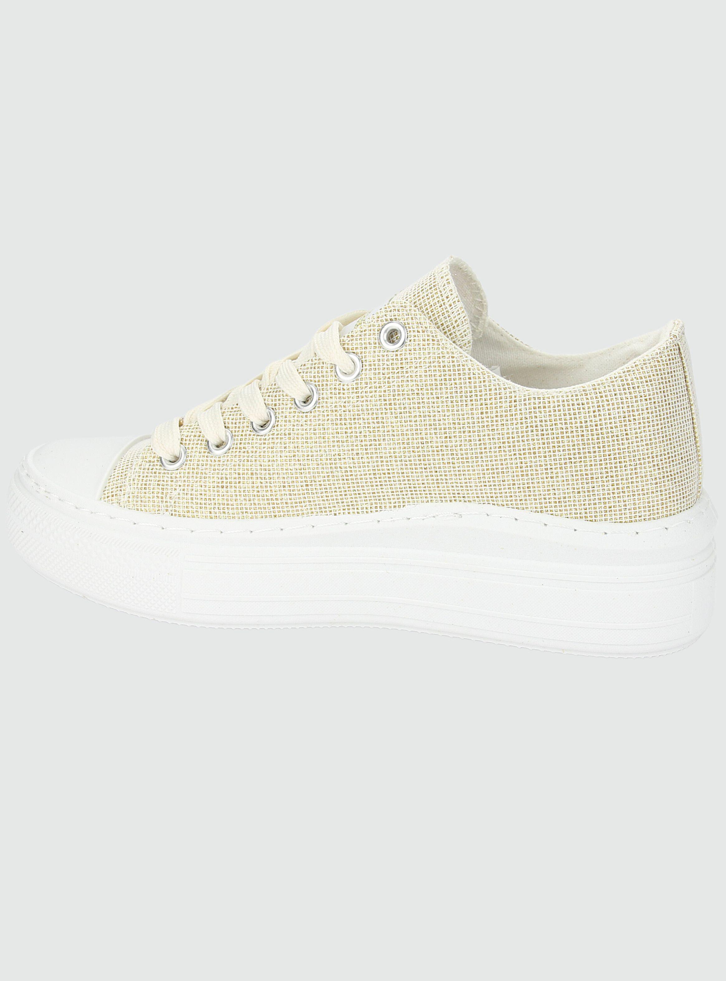 Zapatilla Chalada Mujer Clu-11 Dorado Urbano-1
