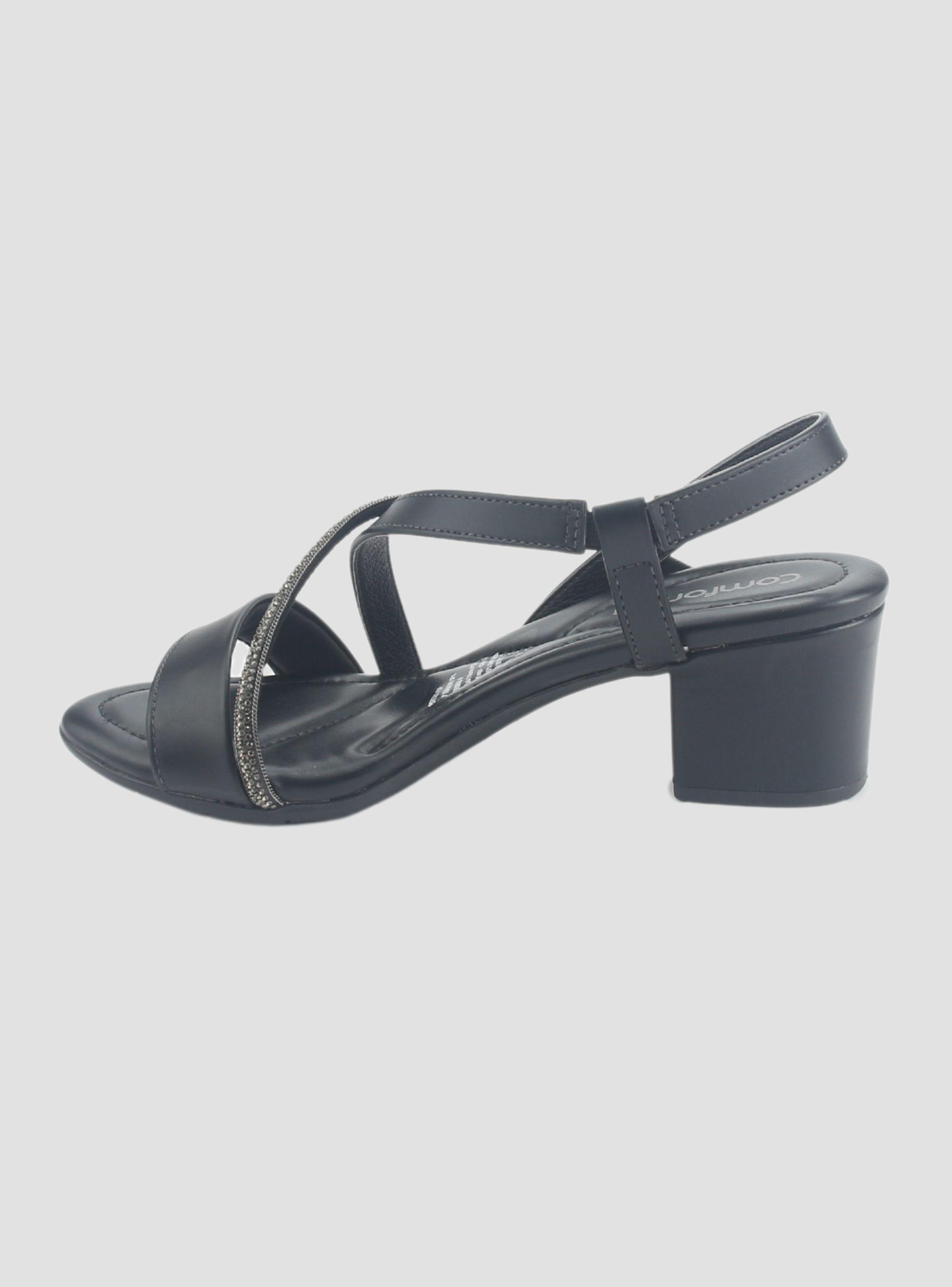 Sandalia Comfortflex Mujer 2457404 Negro Casual-1