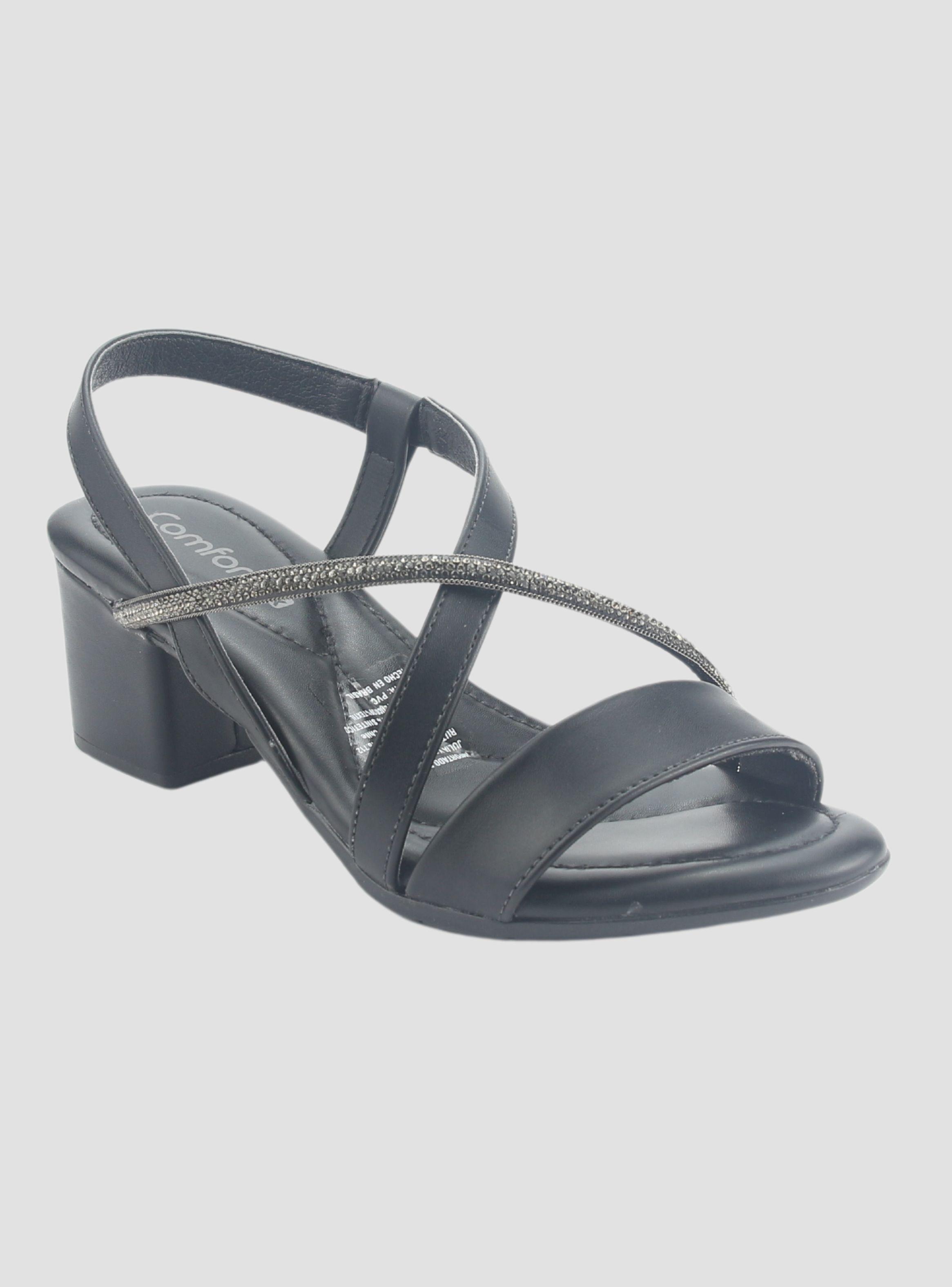 Sandalia Comfortflex Mujer 2457404 Negro Casual-3