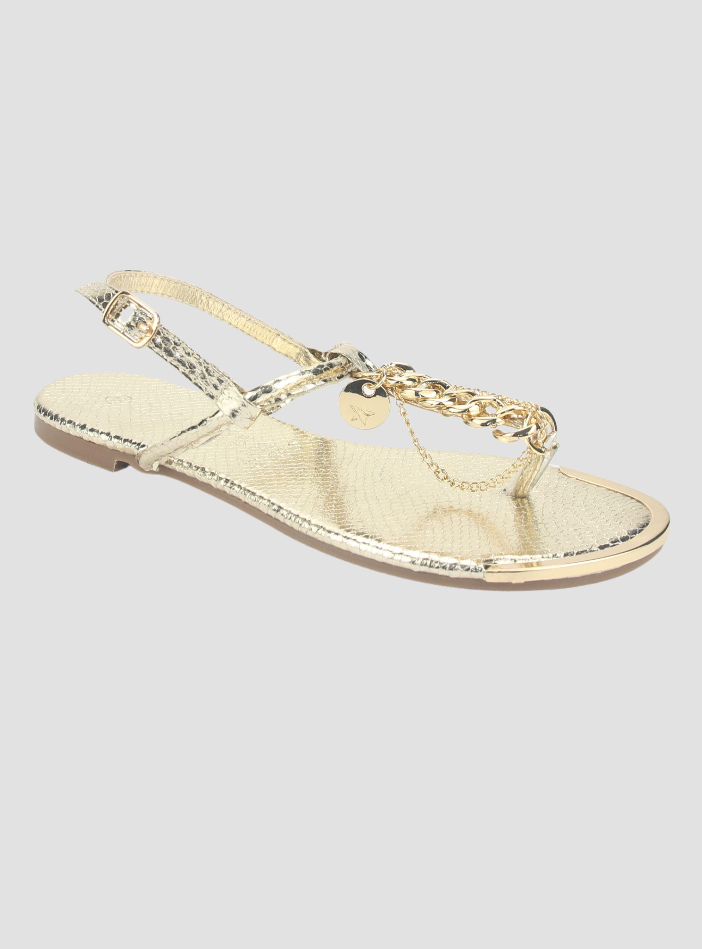 Sandalia Chalada Mujer Amalfi-2 Dorado Plano-5