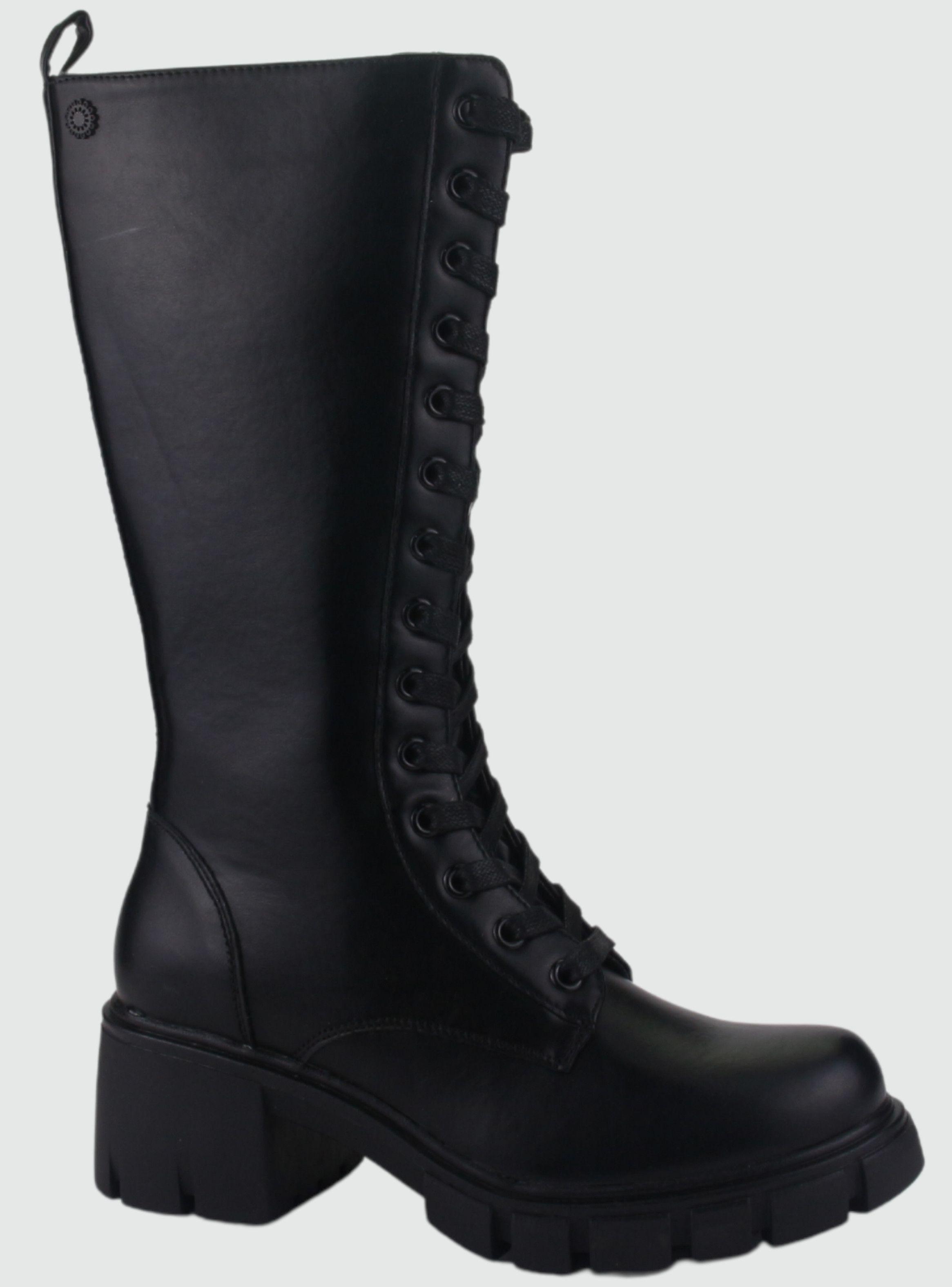 Bota Chalada Mujer Rei-2 Negro Casual-0