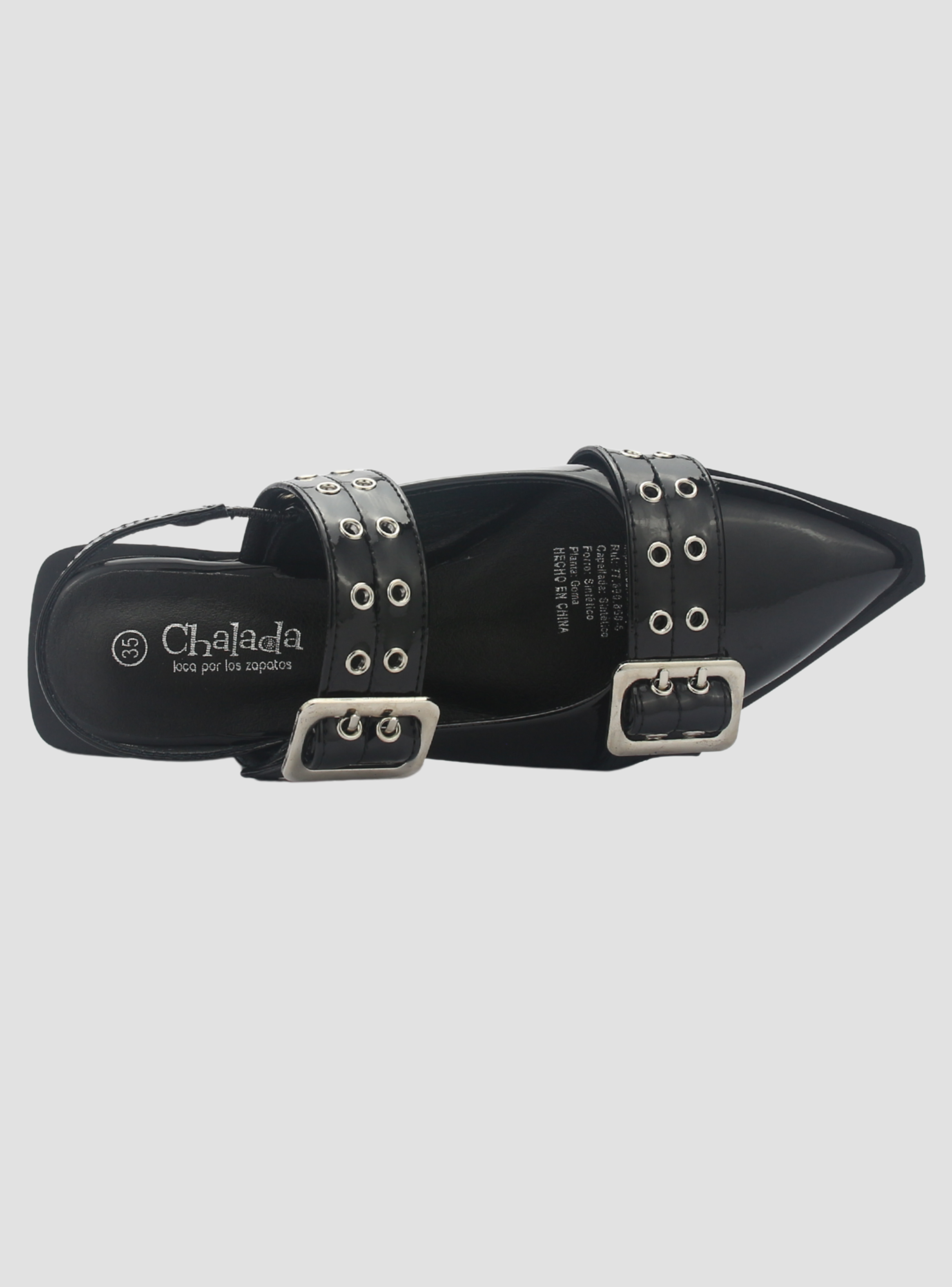 Ballerina Mujer Chalada Slik-21 Negro Casual-4
