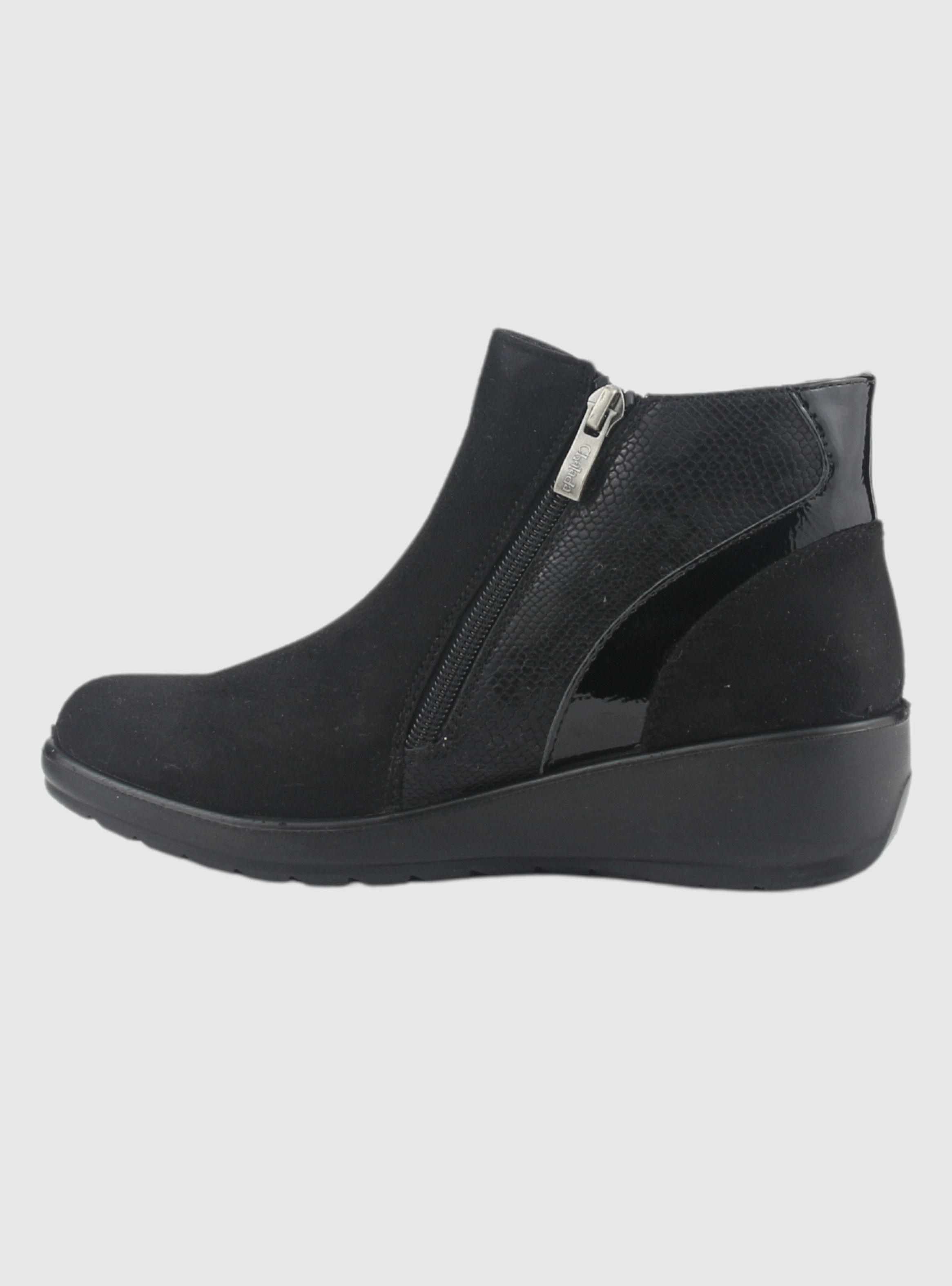 Botin Chalada Mujer Confort-5 Negro Casual-1