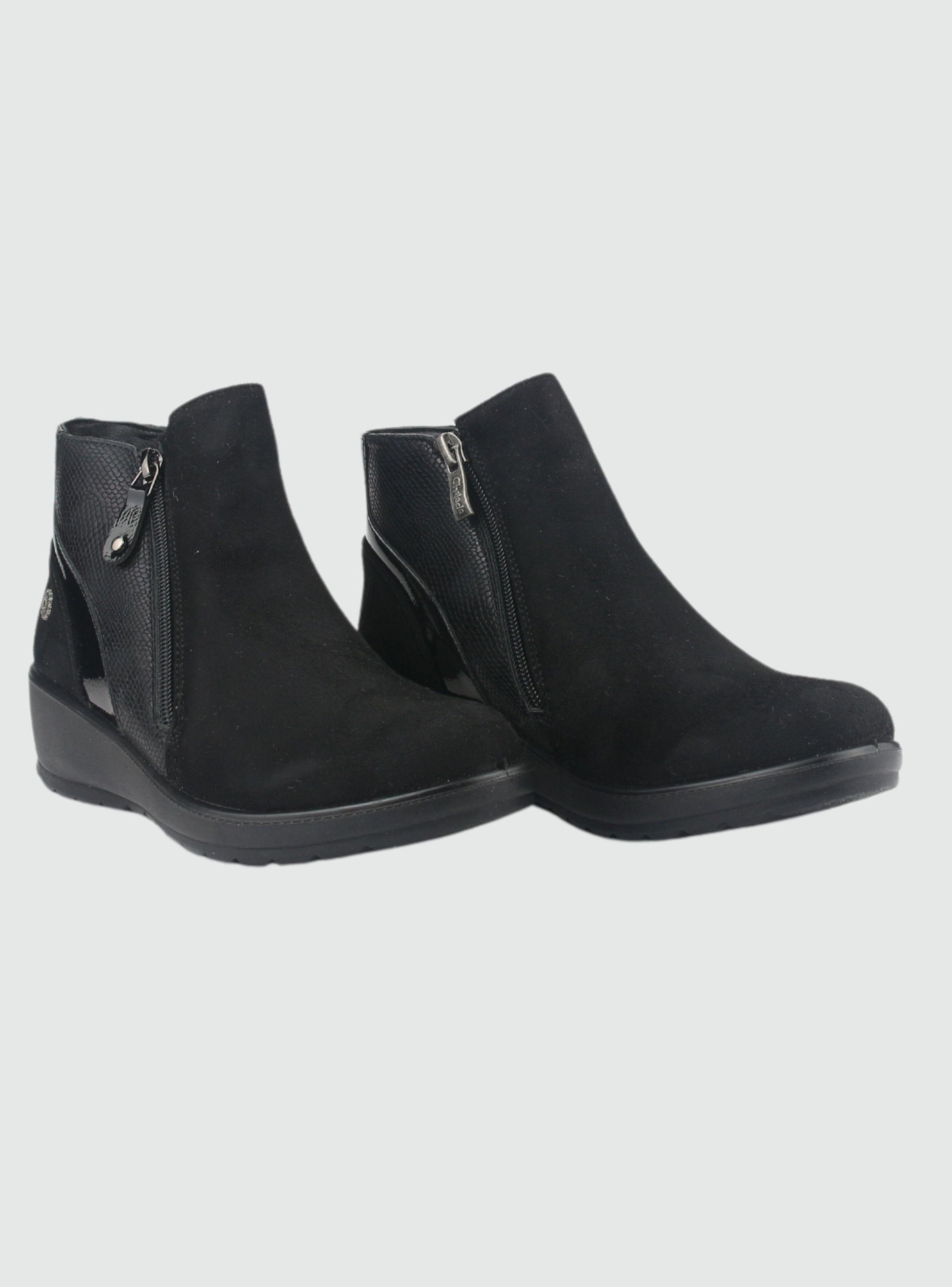 Botin Chalada Mujer Confort-5 Negro Casual-4