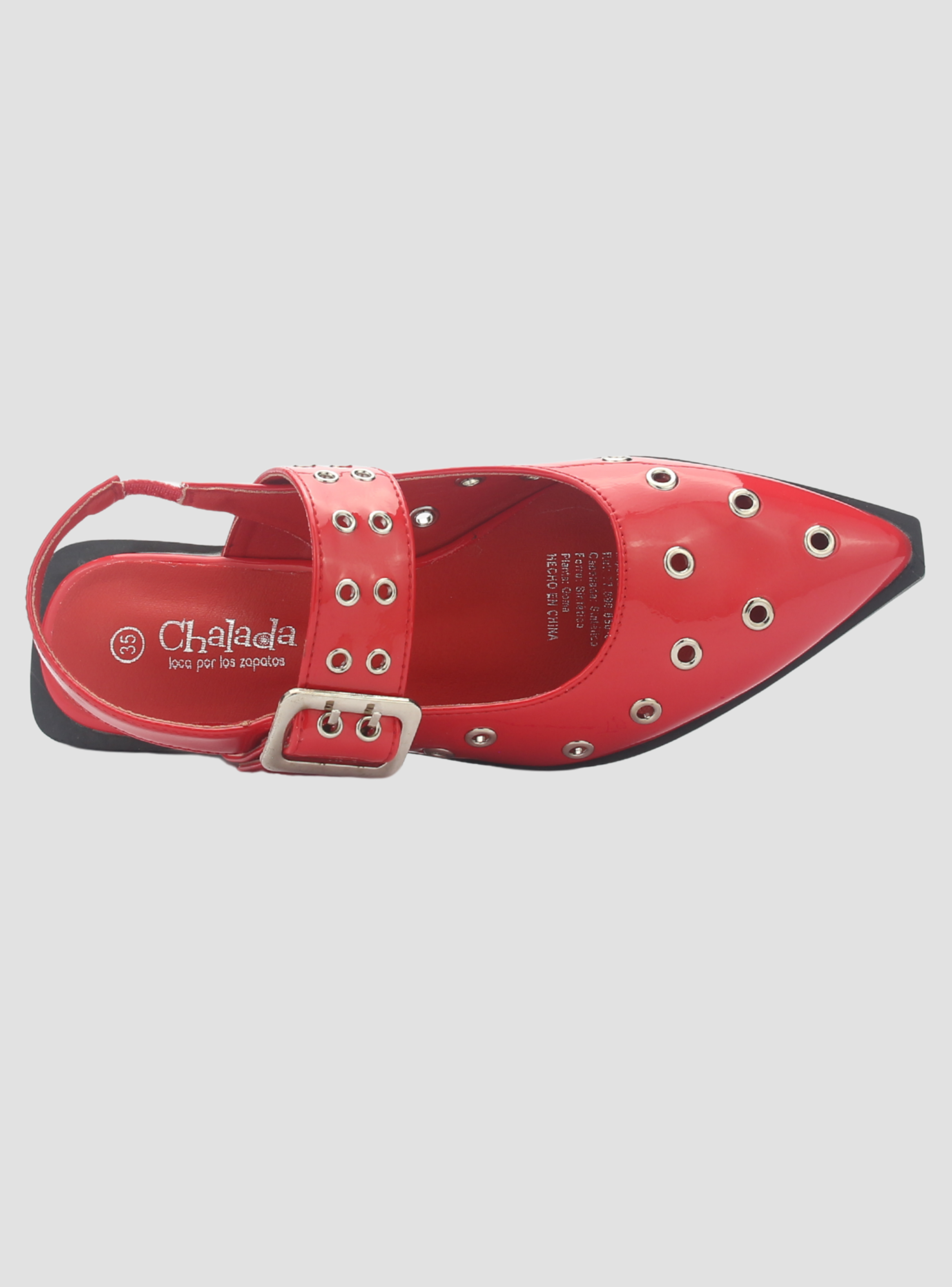 Ballerina Mujer Chalada Slik-20 Rojo Casual-4