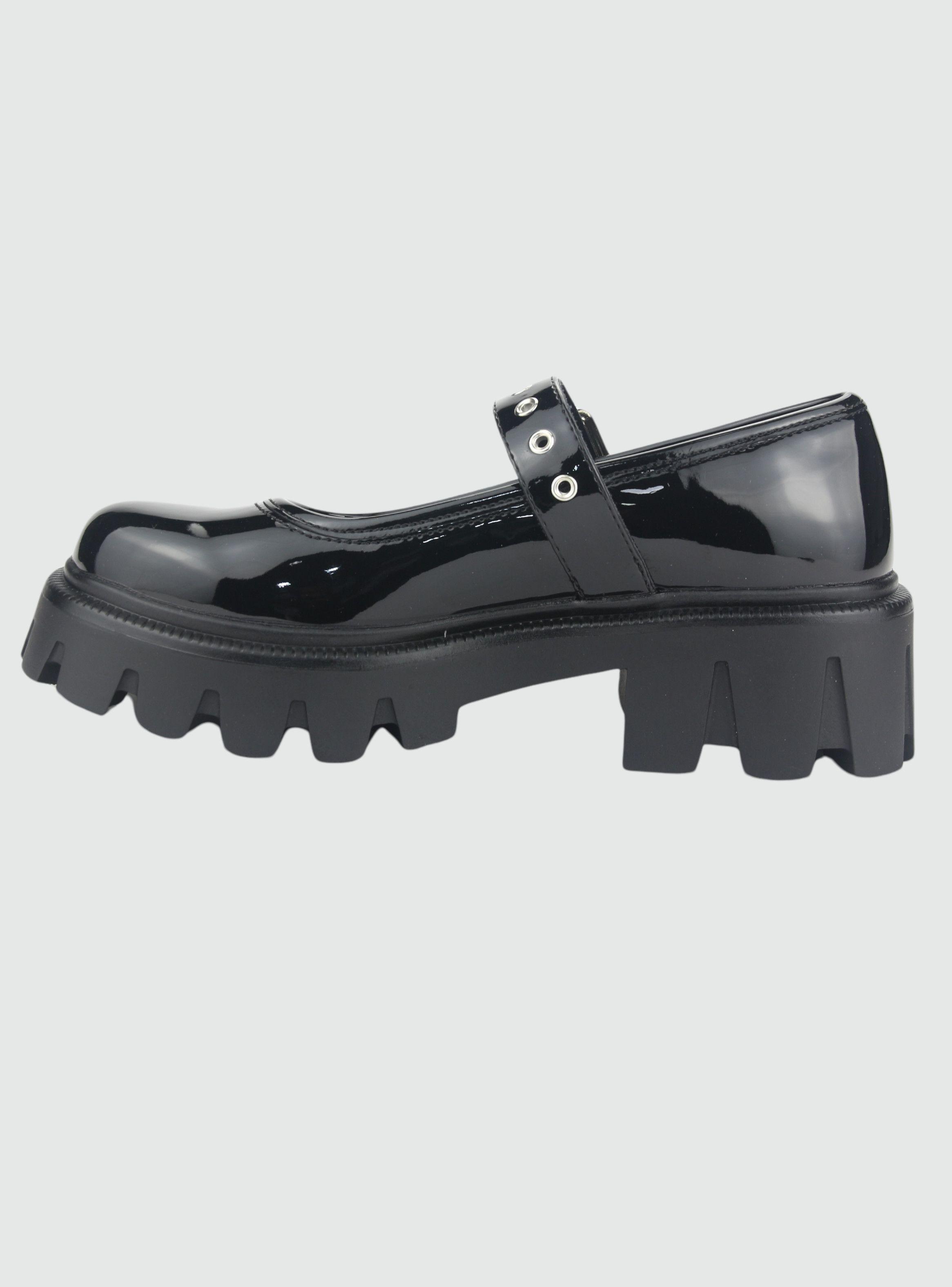 Zapato Chalada Mujer Joing-1 Negro Plataforma-1