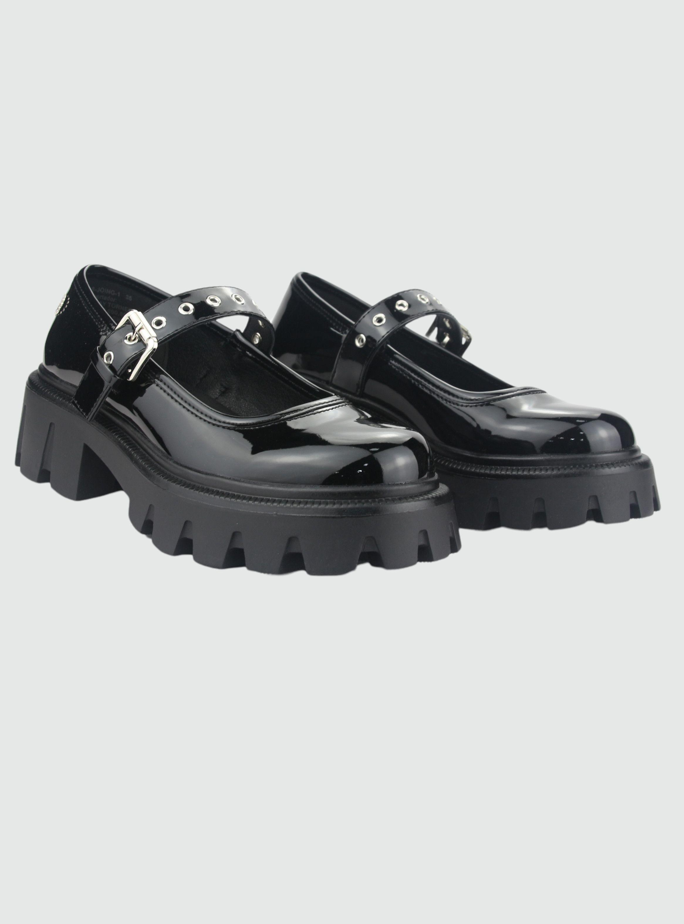 Zapato Chalada Mujer Joing-1 Negro Plataforma-3
