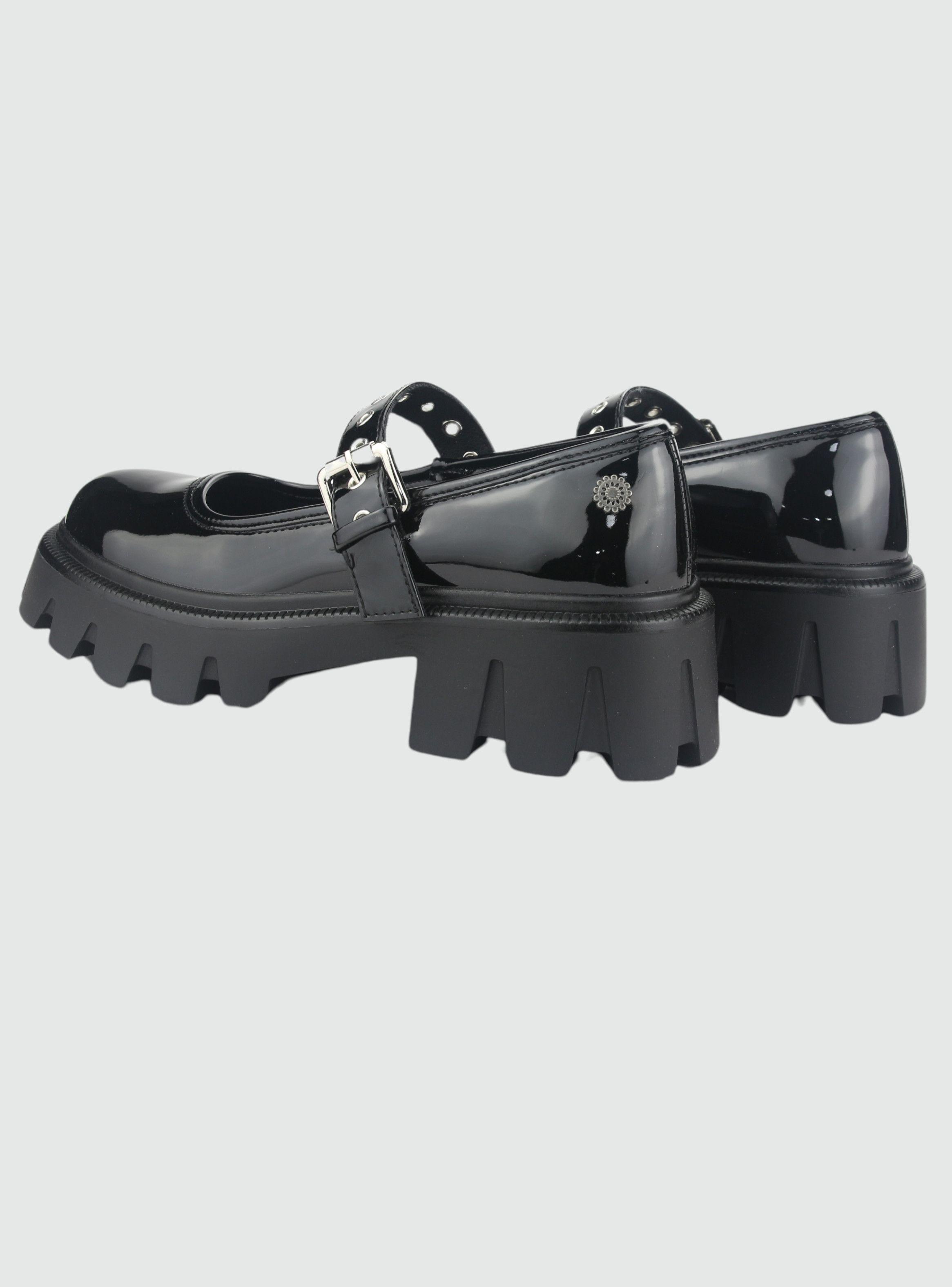 Zapato Chalada Mujer Joing-1 Negro Plataforma-4
