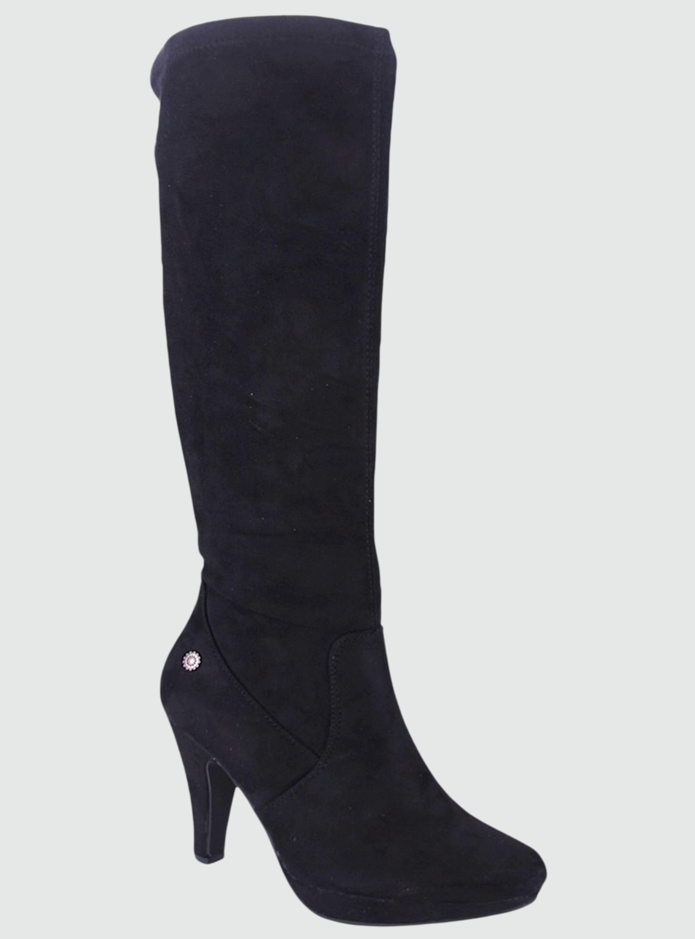 Bota Chalada Mujer Plataform-7 Negro Moda-0