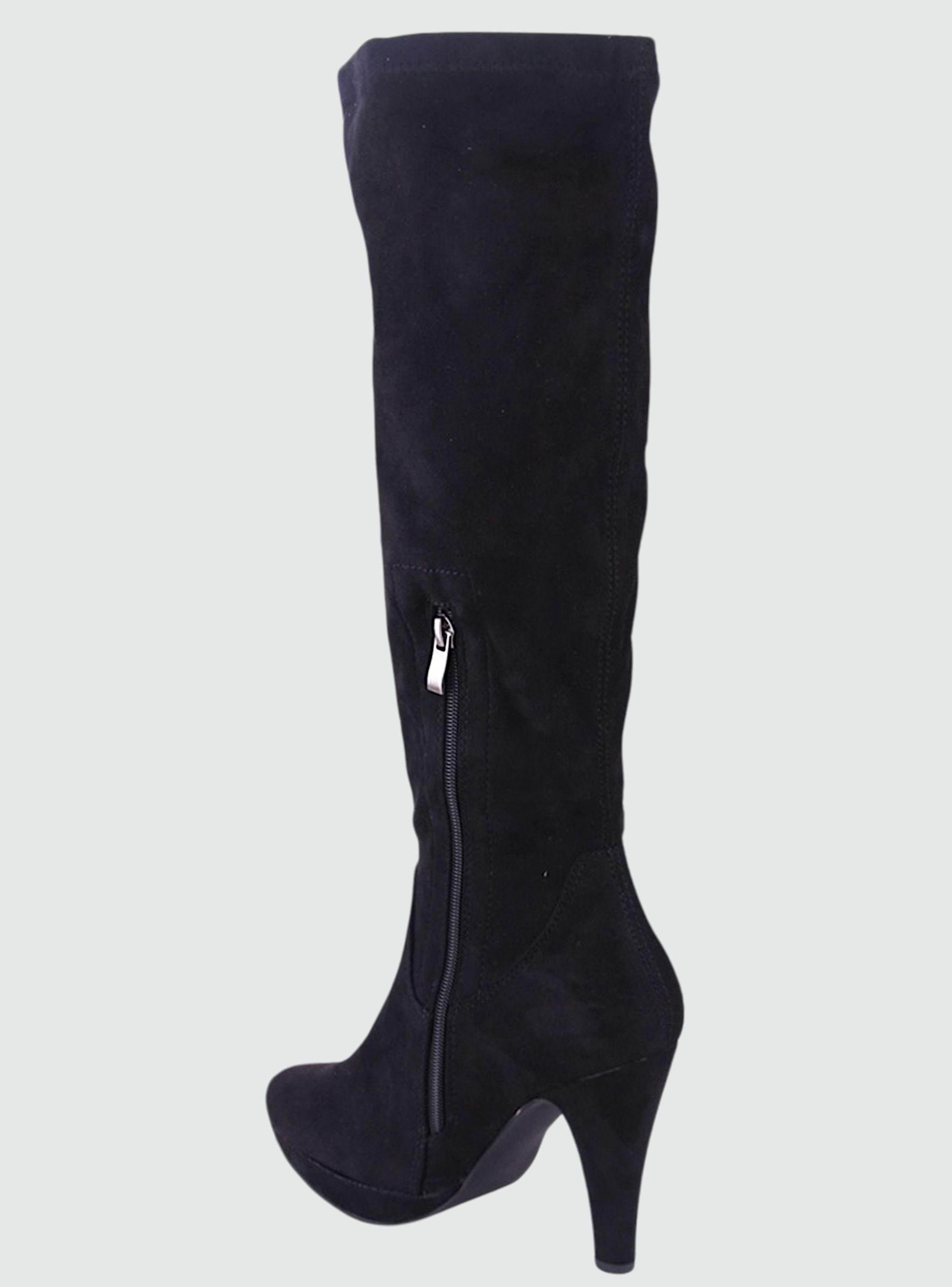 Bota Chalada Mujer Plataform-7 Negro Moda-1