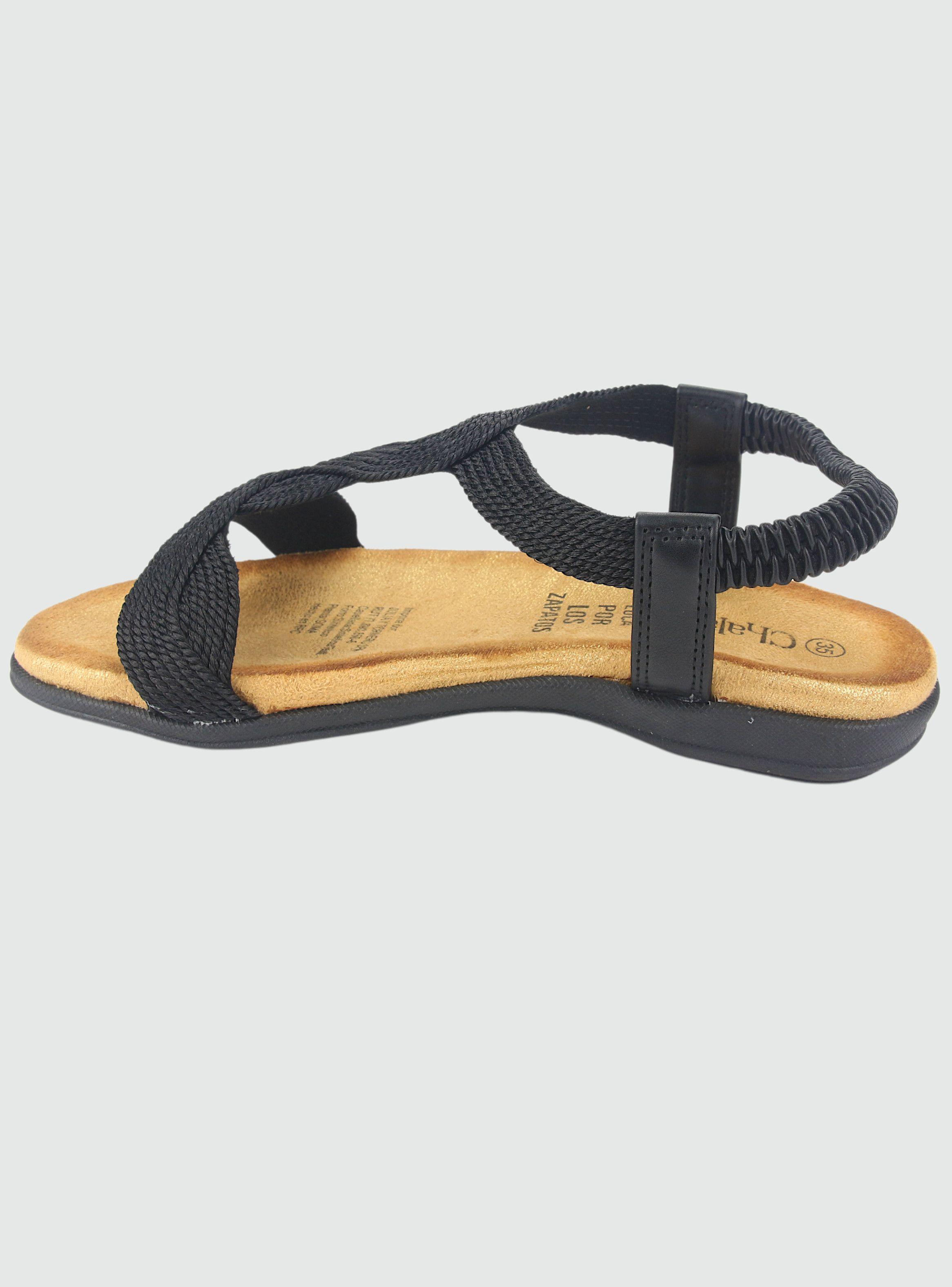 Sandalia Chalada Mujer Clara-5 Negro Casual-1