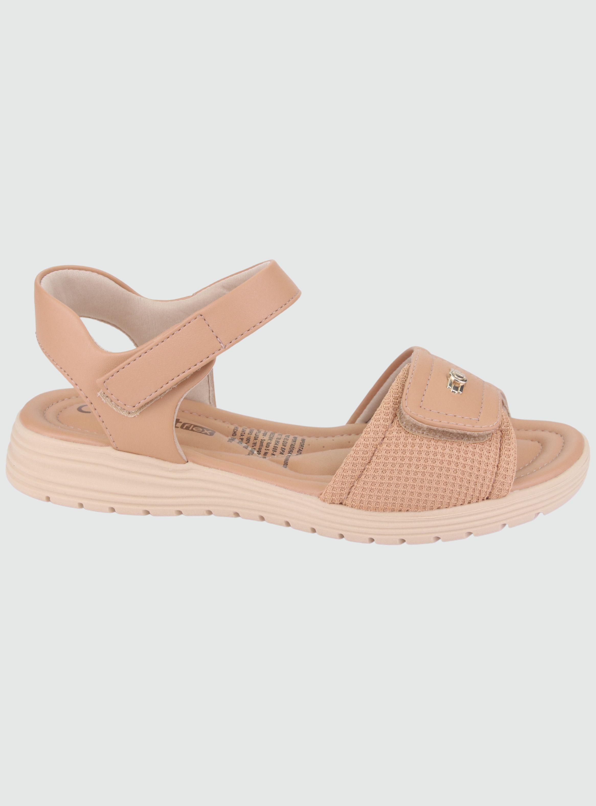 Sandalia Comfortflex Mujer 2251403 Nude Moda-0