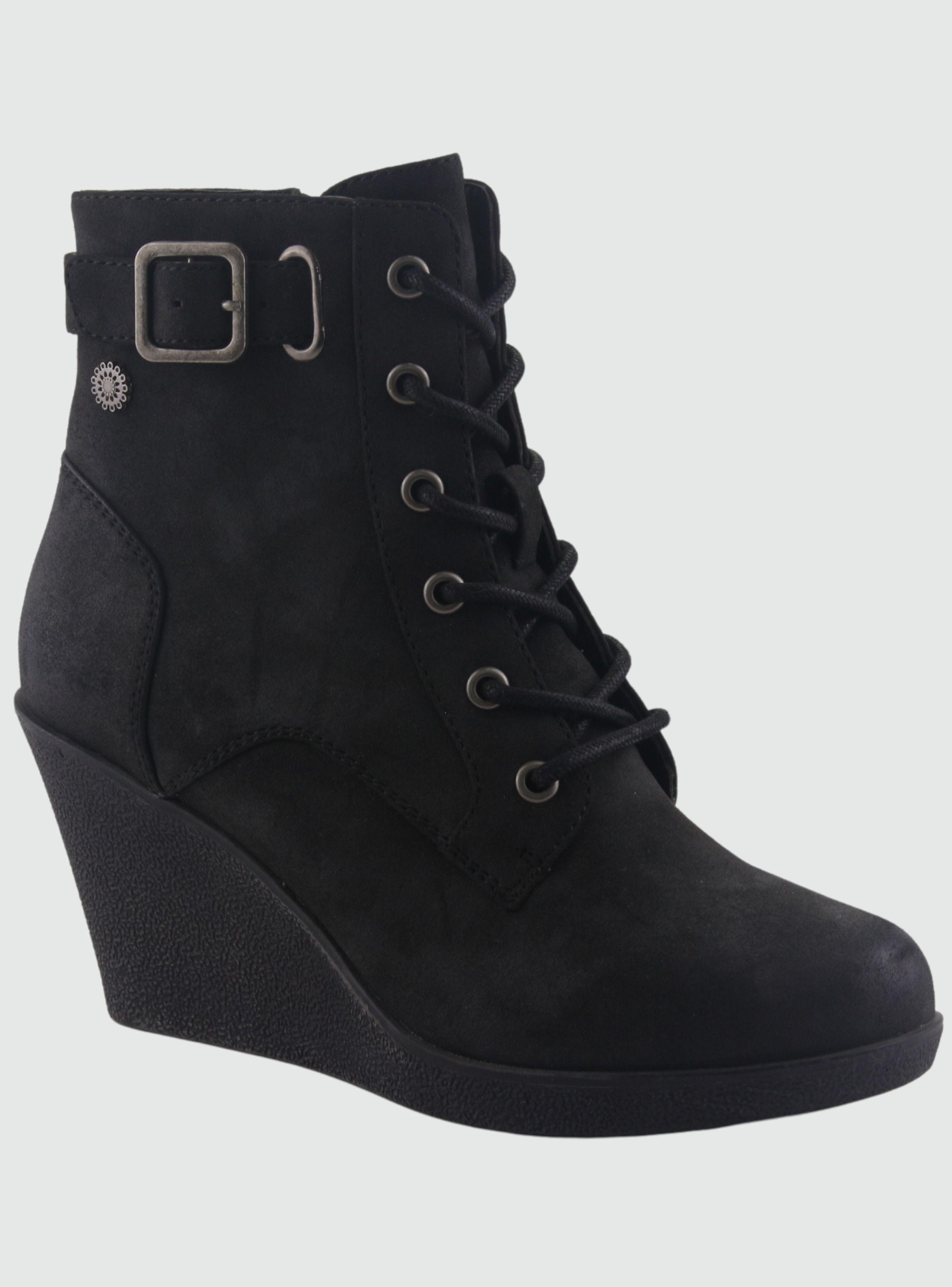 Botin Chalada Mujer Wedge-44 Negro Casual-0