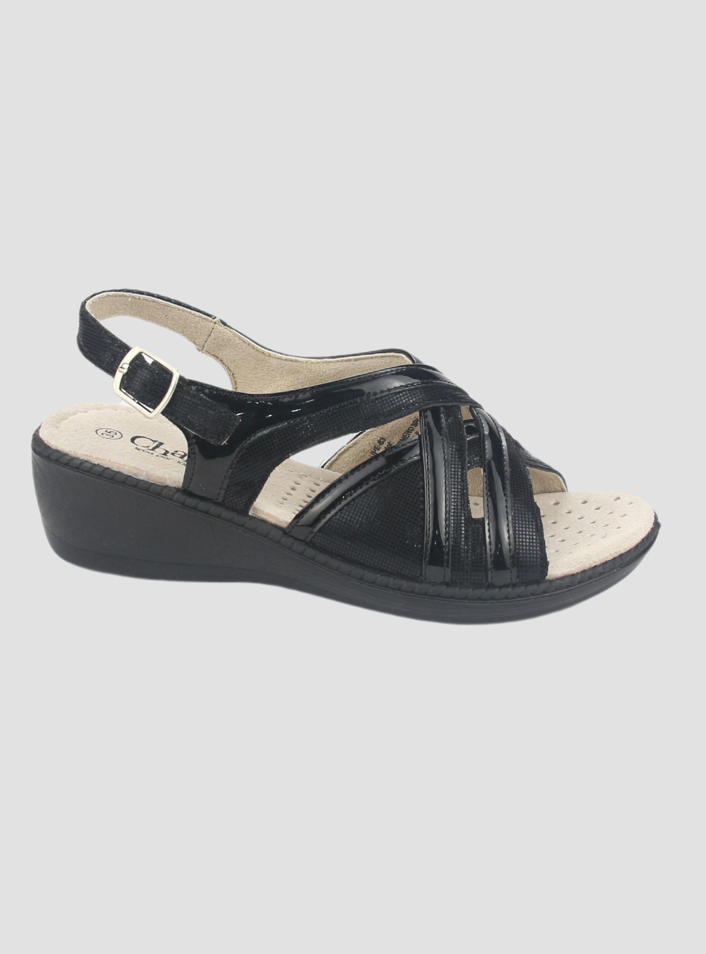 Sandalia Chalada Mujer Lupe-83 Negro Casual-0