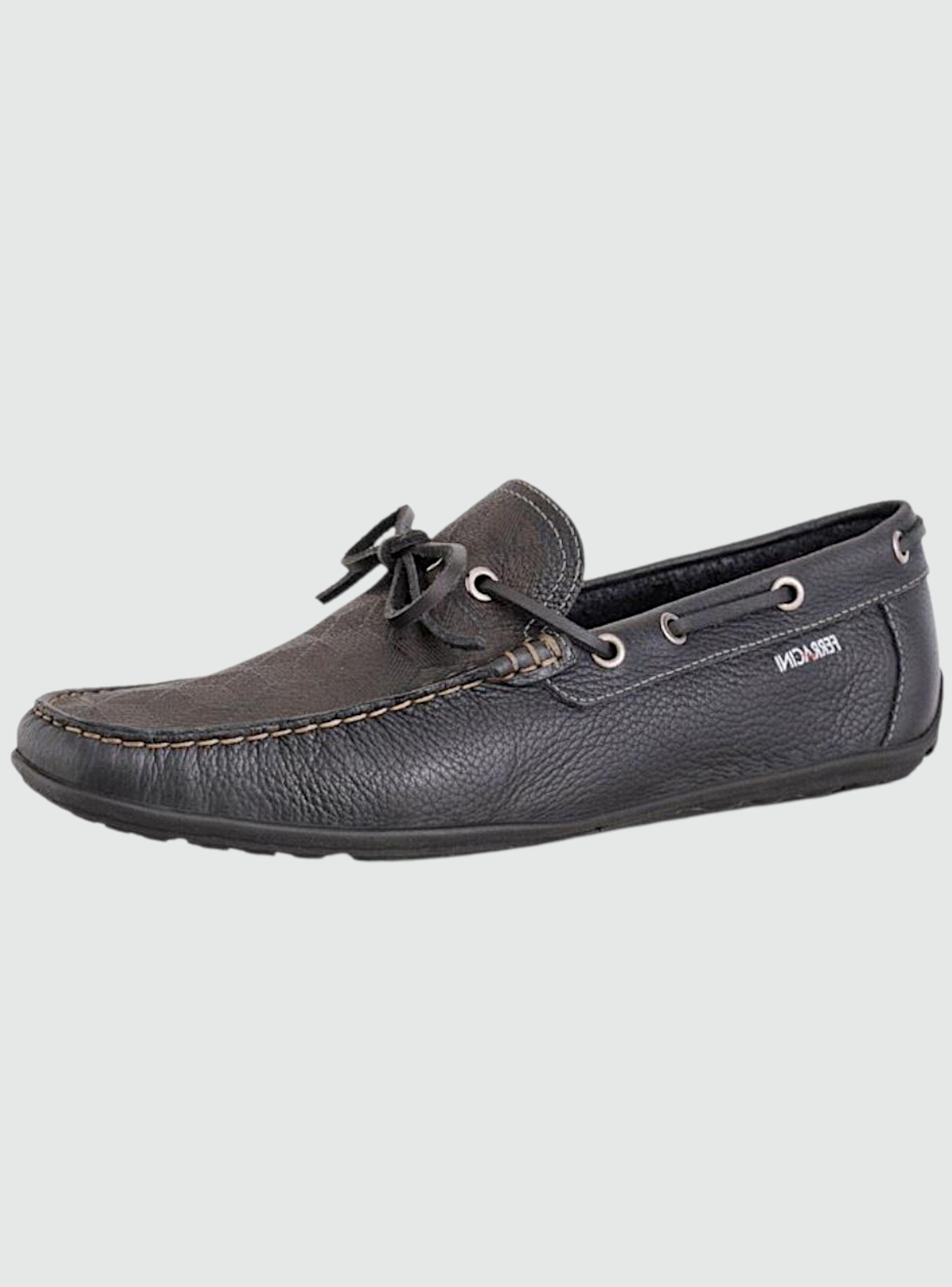 Mocasin Ferracini Hombre 2935 Azul Casual-0