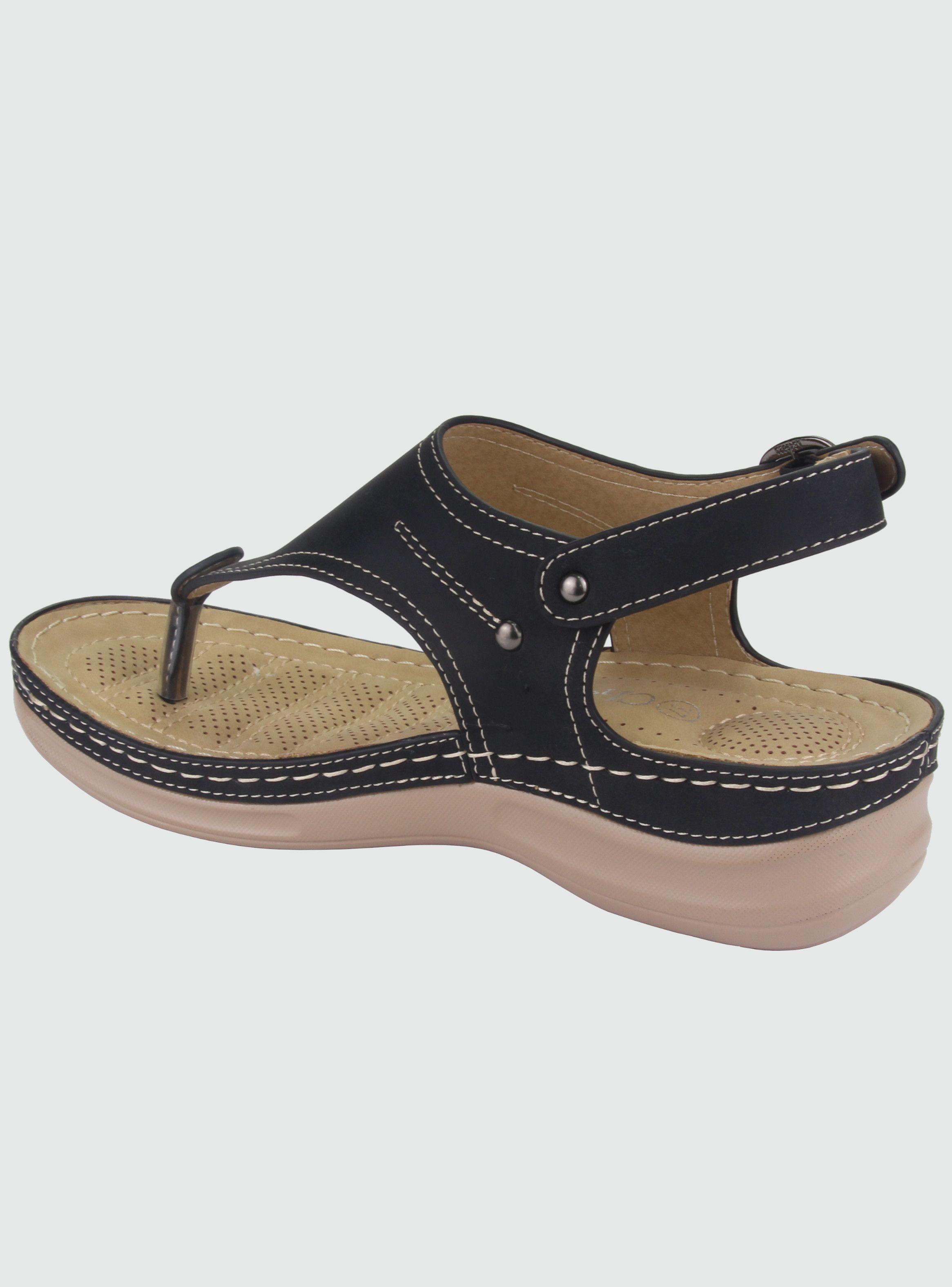 Sandalia Chalada Mujer Kon-11 Negro Casual-1