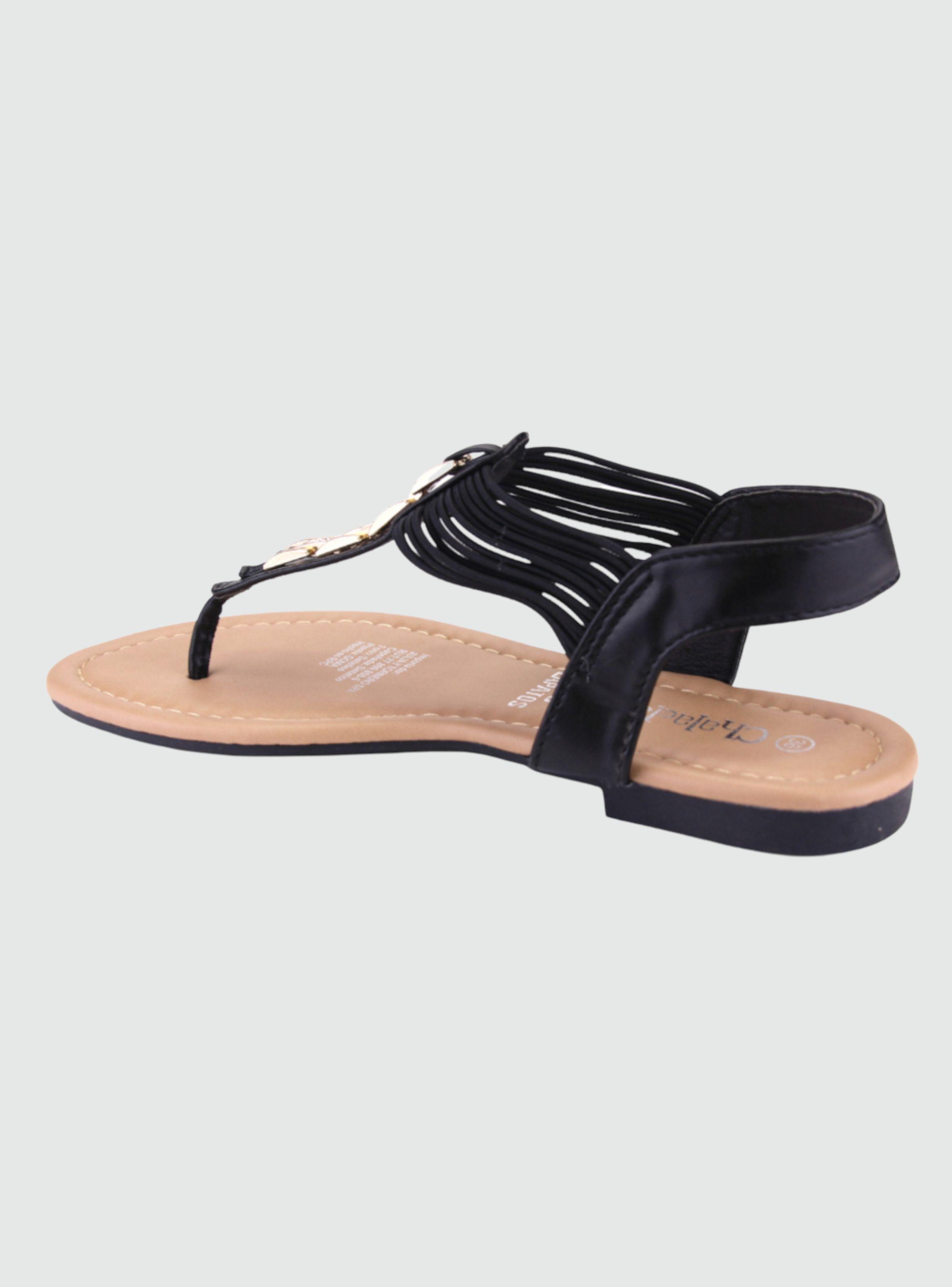 Sandalia Chalada Mujer Call-2 Negro Plano-1